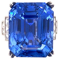 Emilio Jewelry Gubelin Certified 43.00 Carat Unheated Ceylon Sapphire Ring