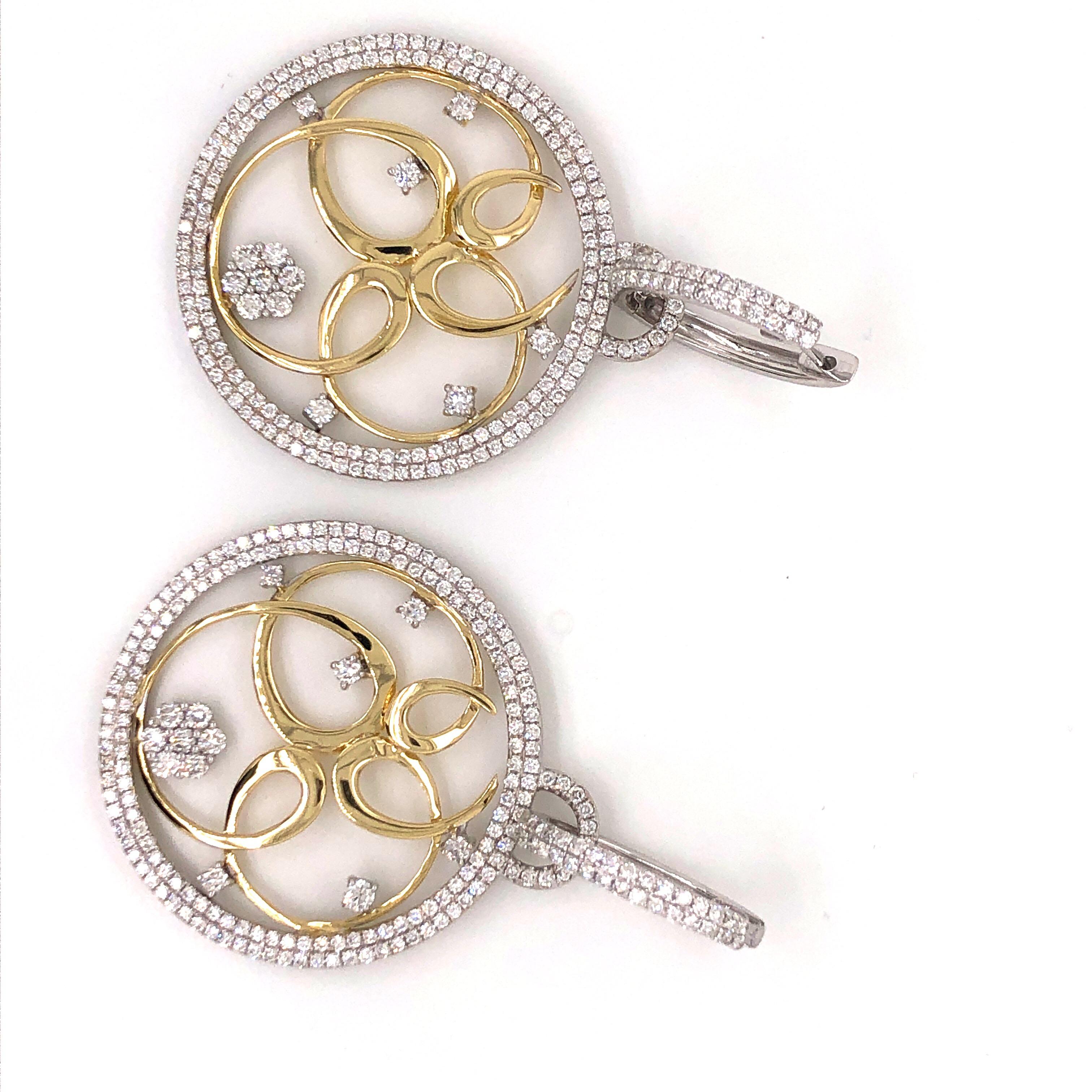 Women's Emilio Jewelry Handmade Micro Pave Diamond Earring