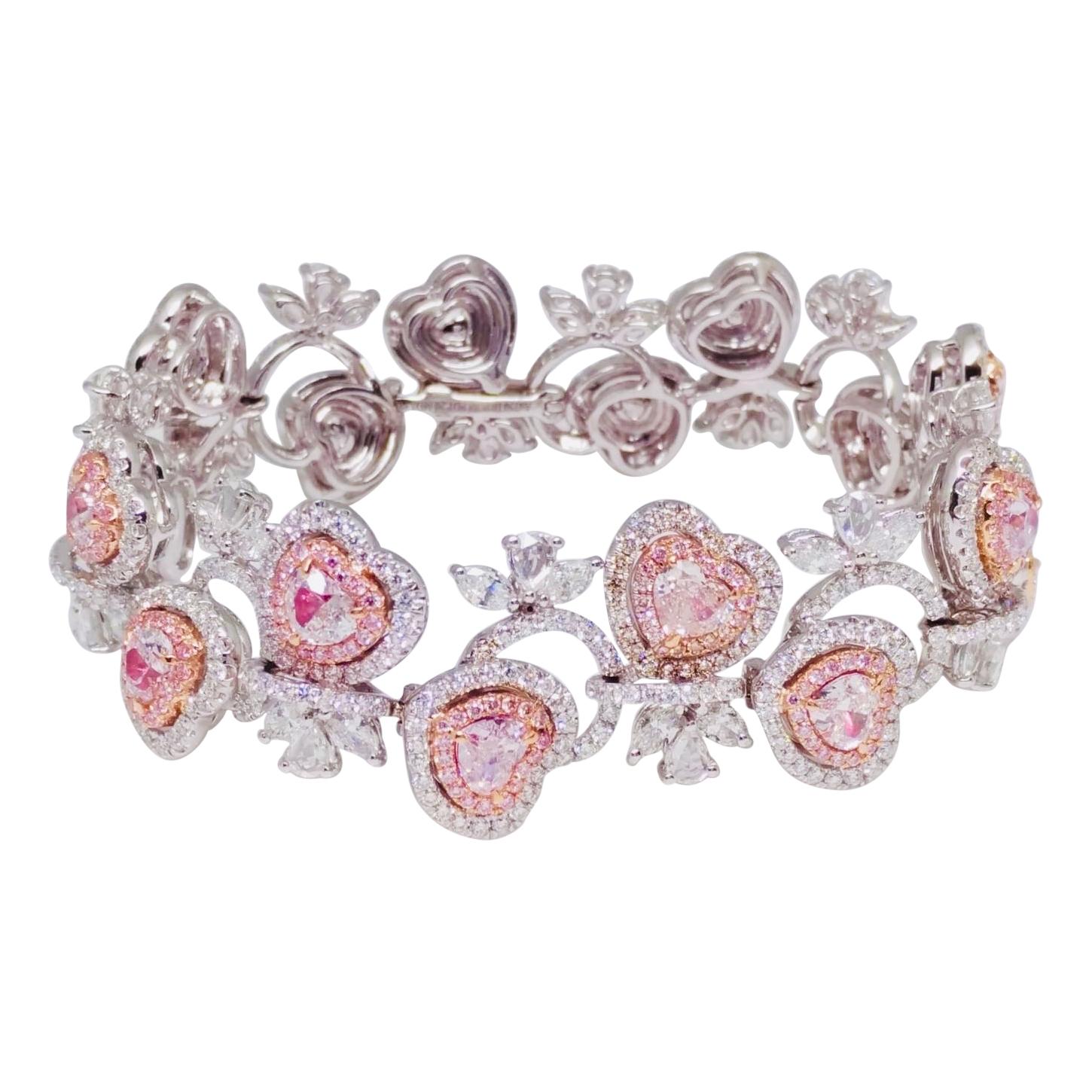 Bracelet Emilio Jewelry Heart Natural Pink Diamond