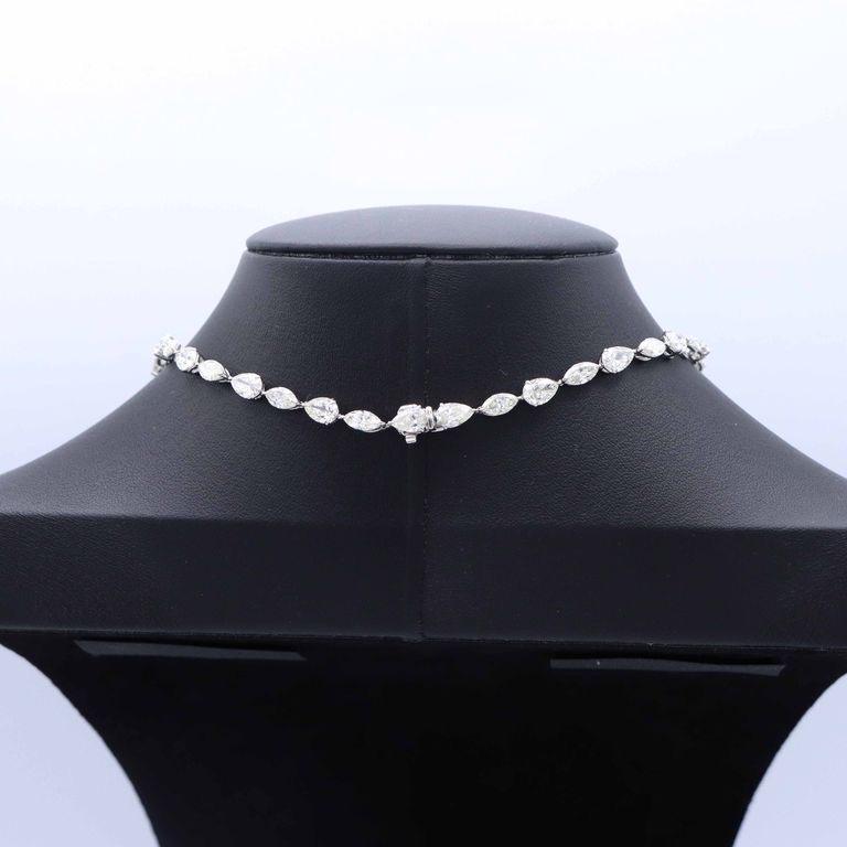 Pear Cut Emilio Jewelry Important Diamond Necklace For Sale