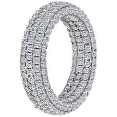 Emilio Jewelry Inside Out 360 Degree Diamond Pave Eternity Band