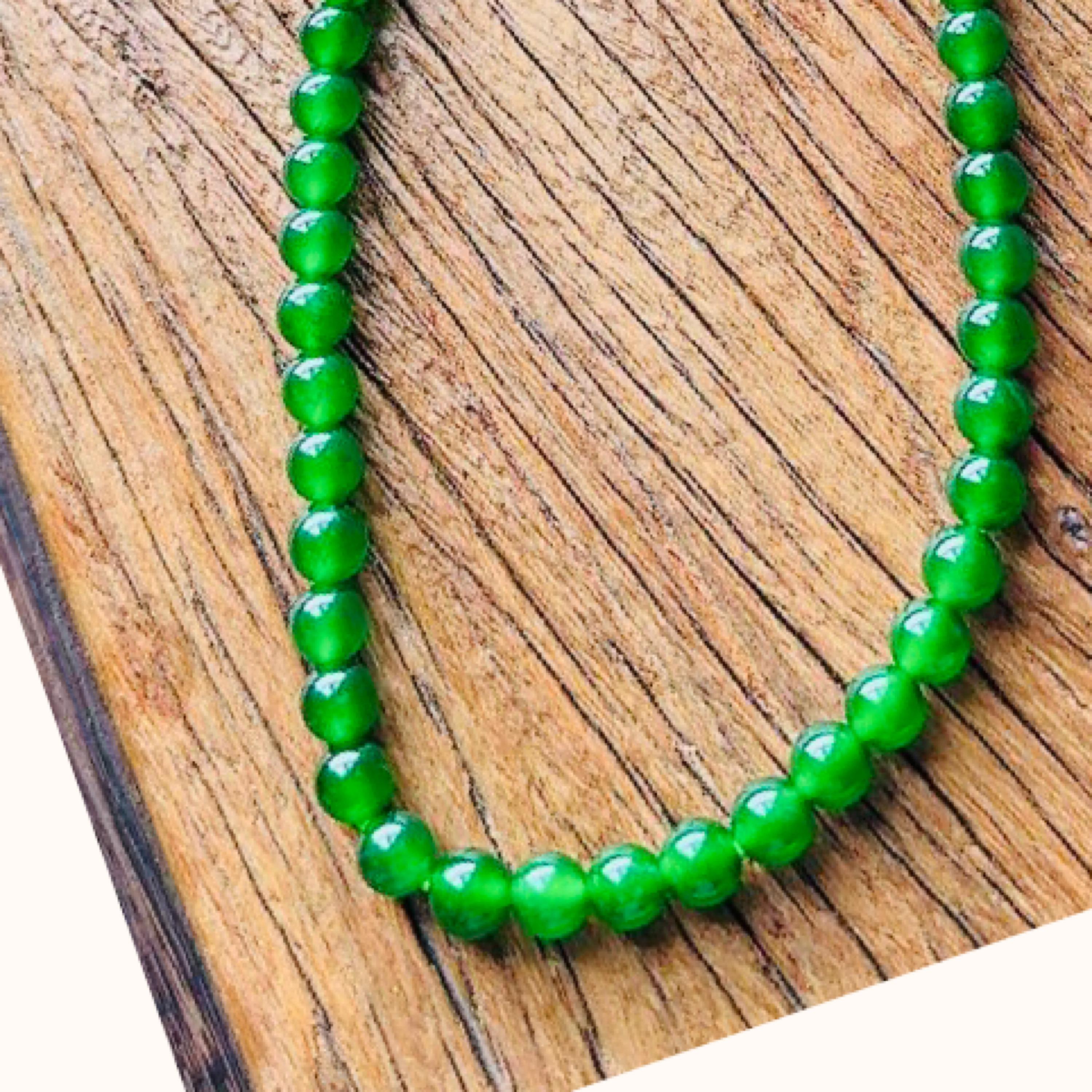 Emilio Jewelry Natural 9mm Jadeite Long Necklace For Sale 3