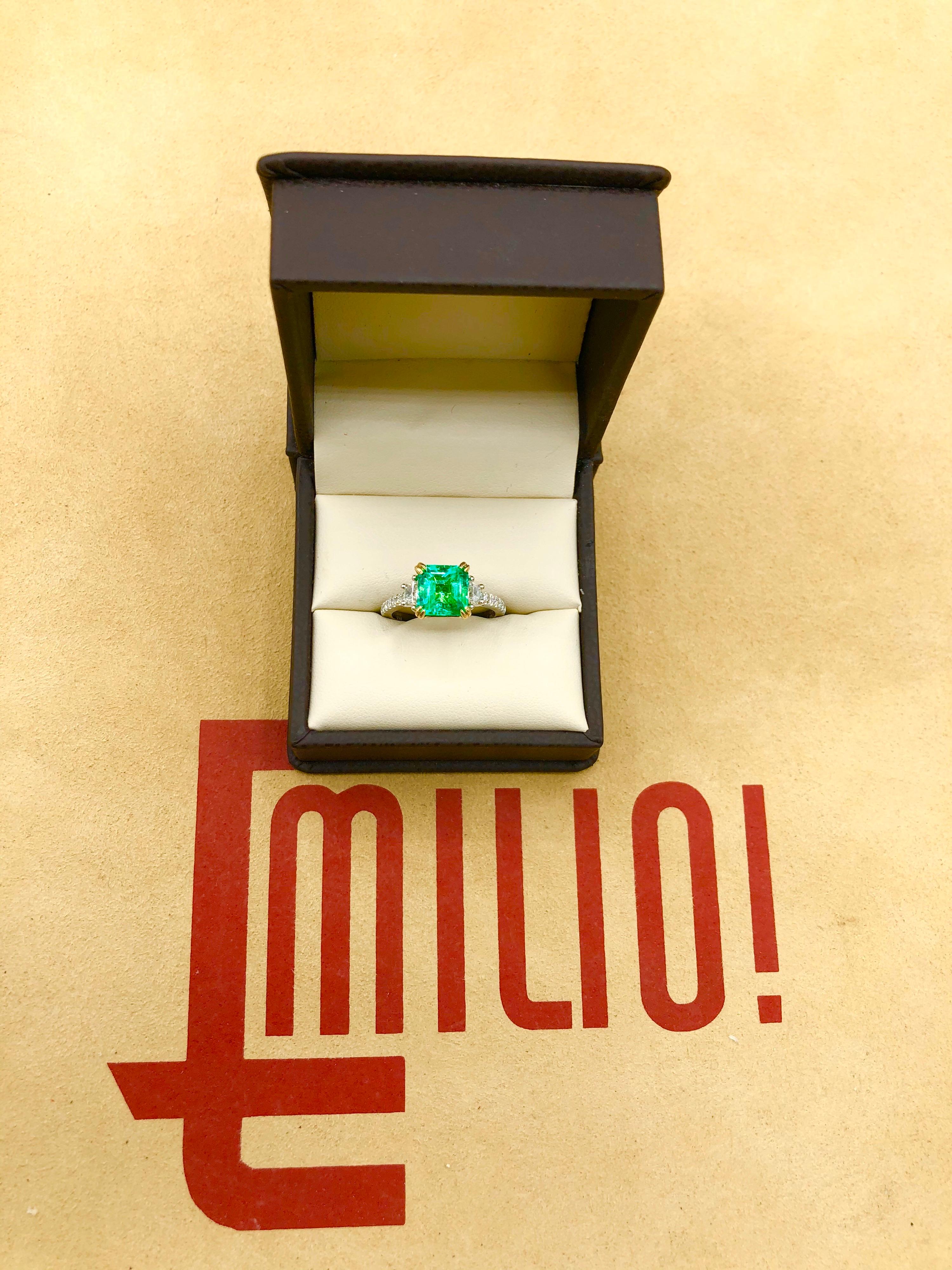 Emilio Jewelry No Oil Colombian Emerald Ring 5