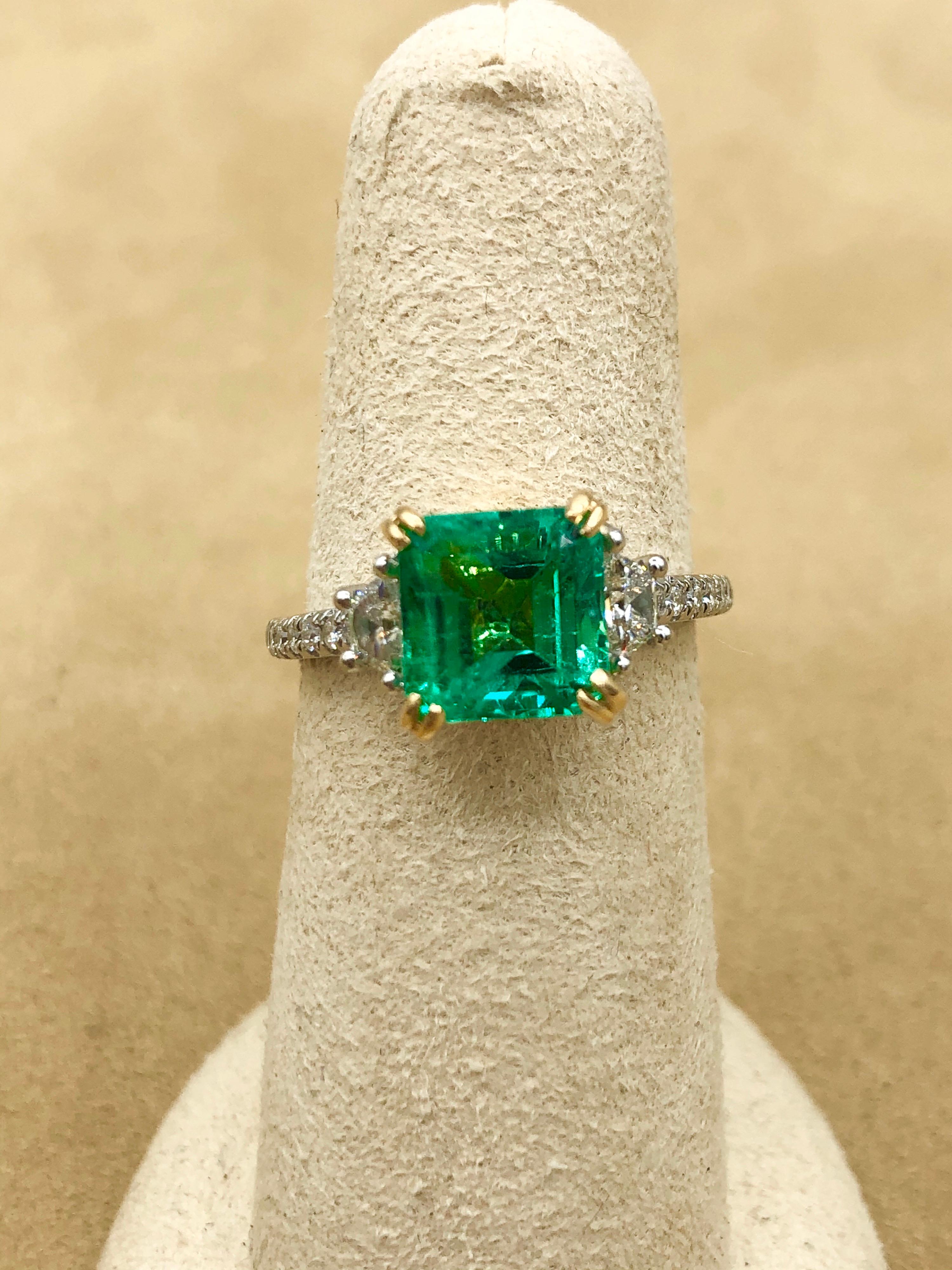 Emilio Jewelry No Oil Colombian Emerald Ring 7