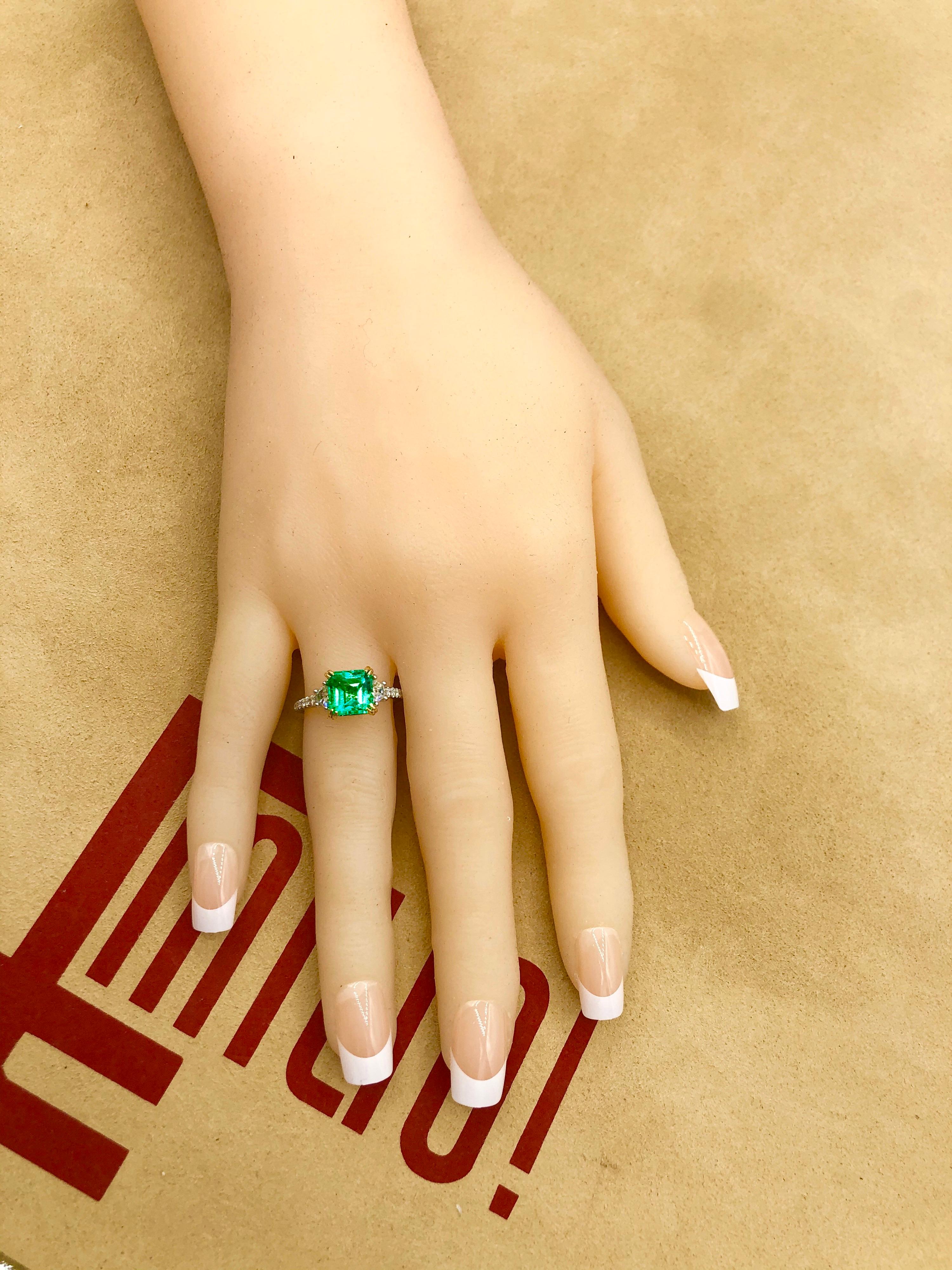 Emilio Jewelry No Oil Colombian Emerald Ring 2