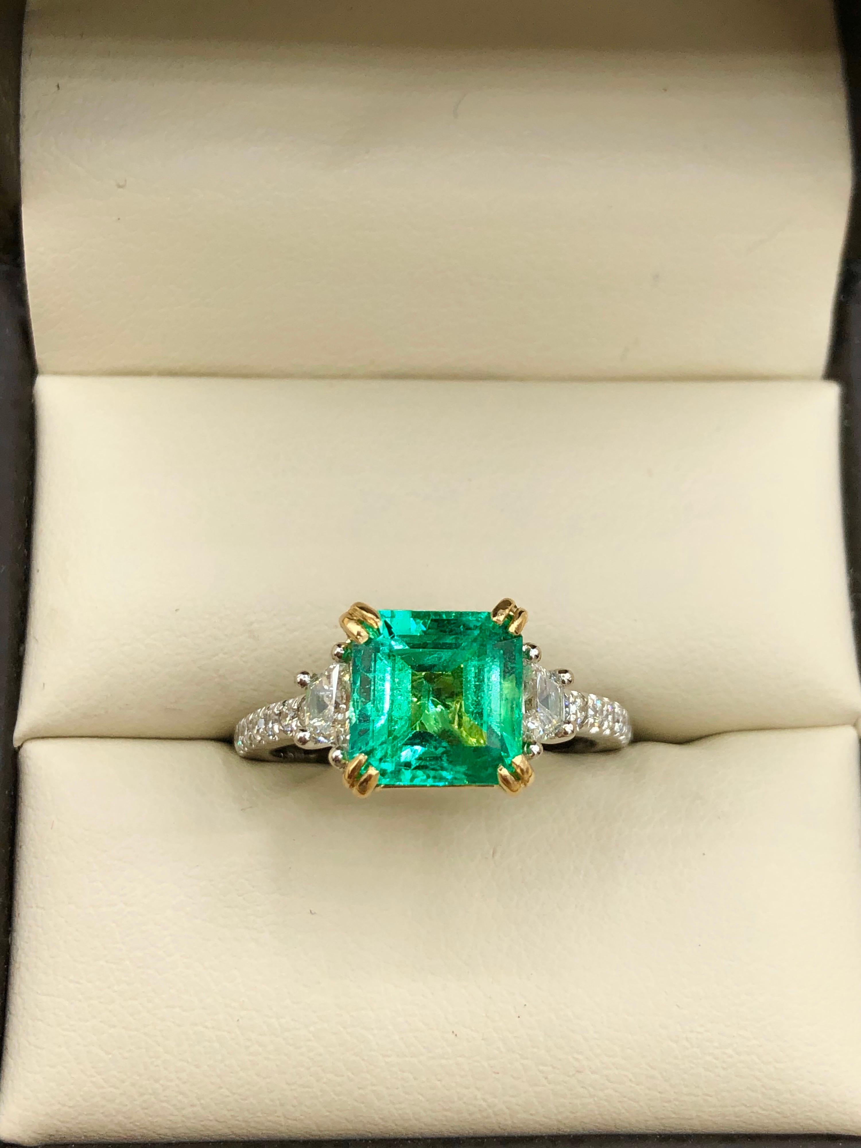 Emilio Jewelry No Oil Colombian Emerald Ring 3
