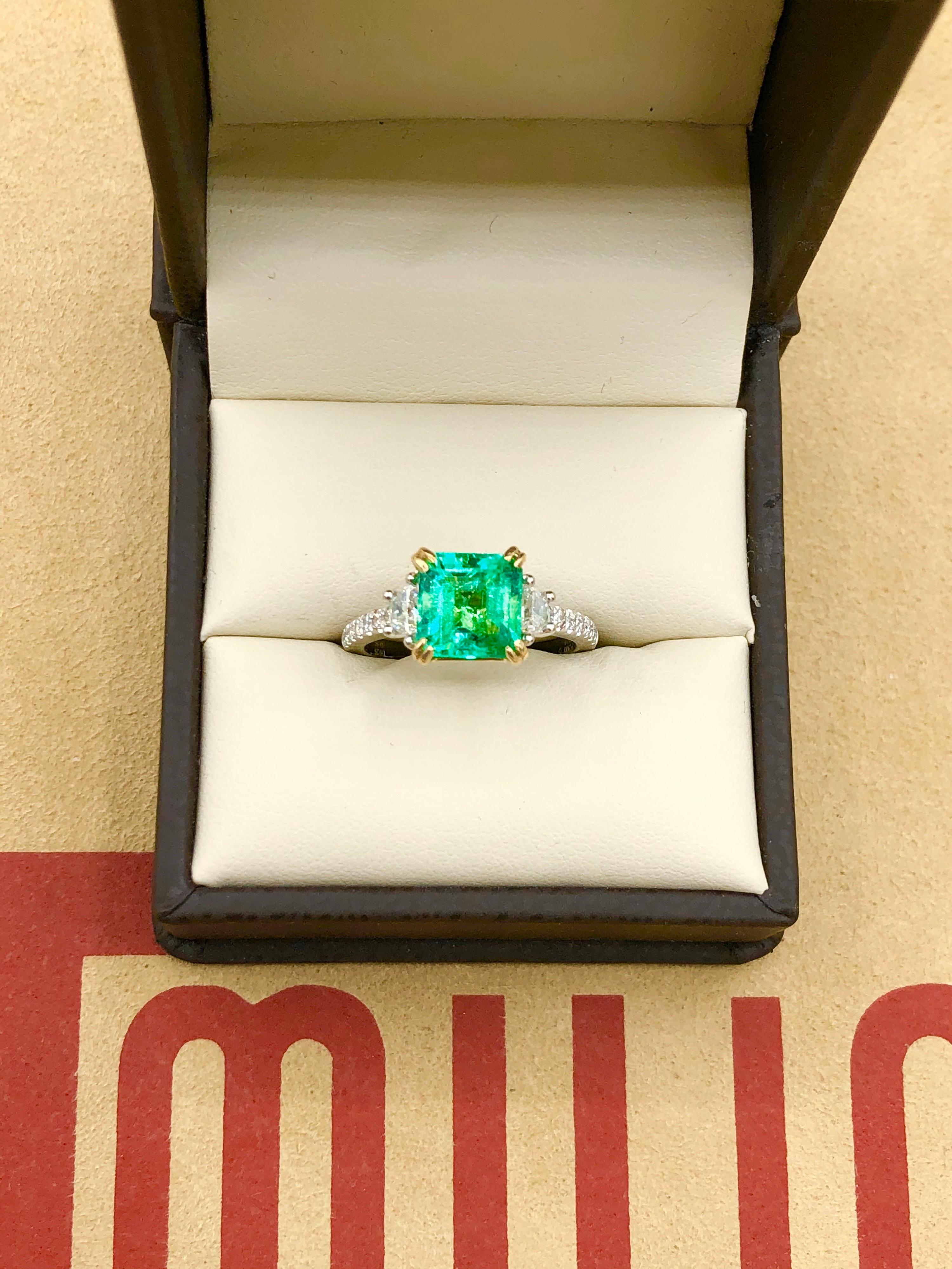 Emilio Jewelry No Oil Colombian Emerald Ring 4