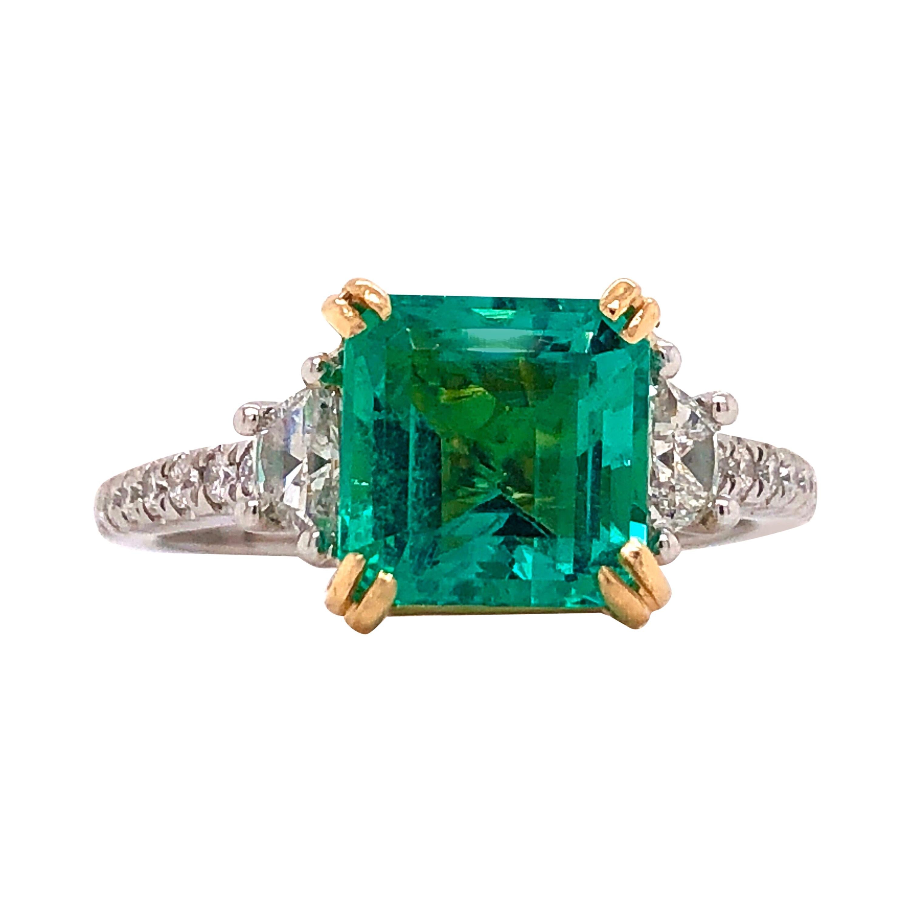 Emilio Jewelry No Oil Colombian Emerald Ring