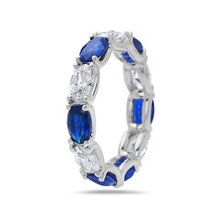 Emilio Jewelry Oval stapelbare Edelstein- und Diamant-Eternity-Ringe