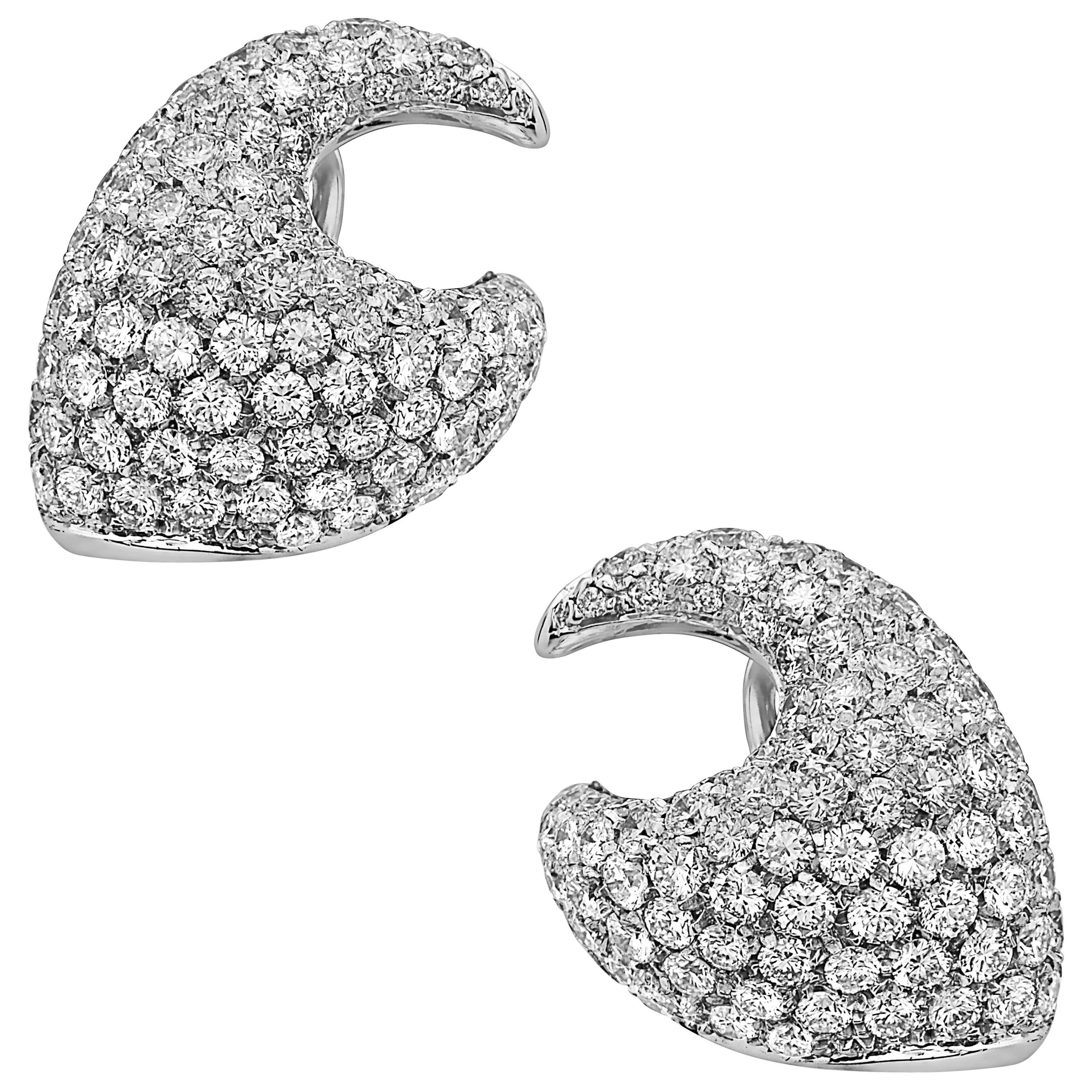 Emilio Jewelry Pave Diamond Earrings