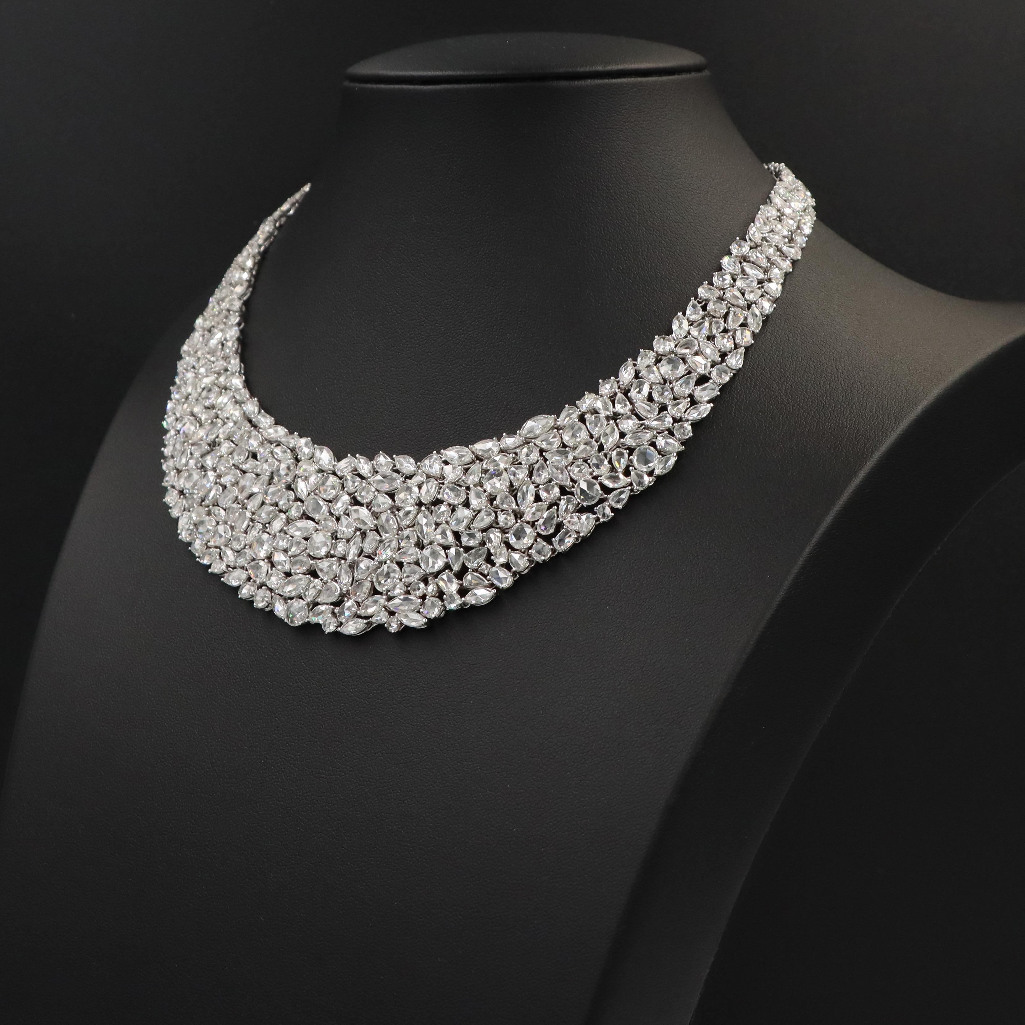 Emilio Jewelry Halskette mit Diamanten im Rosenschliff  im Zustand „Neu“ im Angebot in New York, NY