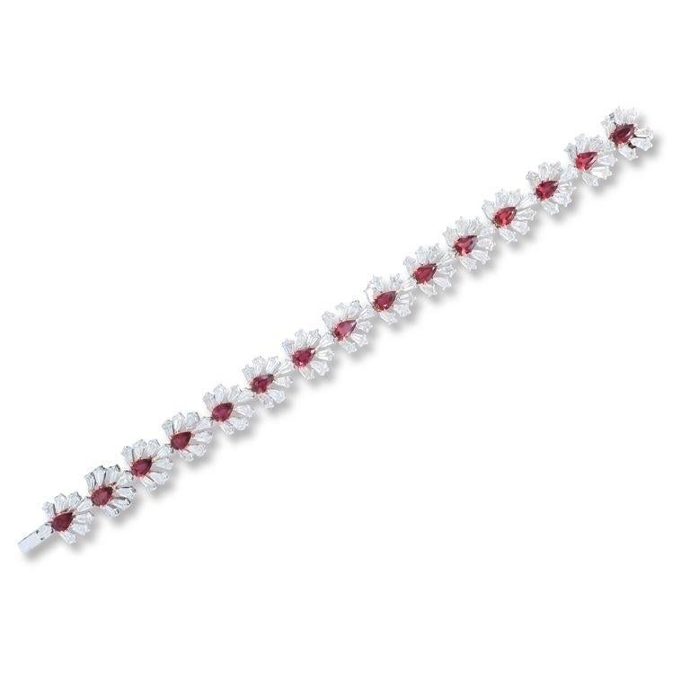 Emilio Jewelry Ruby Diamond Bracelet In New Condition For Sale In New York, NY