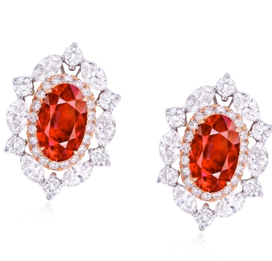 Emilio Jewelry Ruby Diamond Earrings In New Condition For Sale In New York, NY
