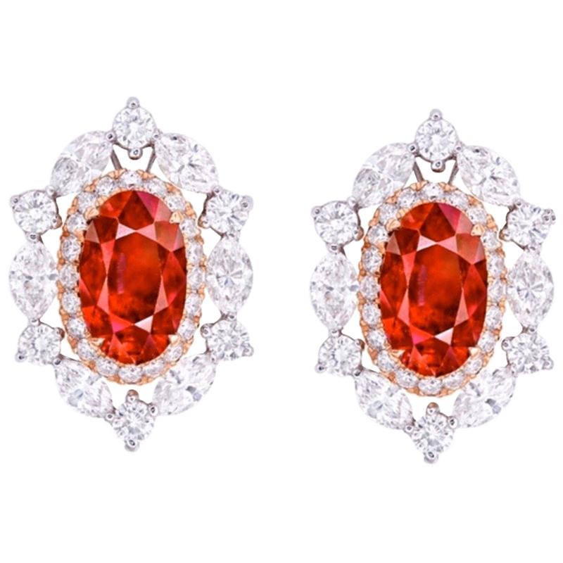 Rubin-Diamant-Ohrringe von Emilio Jewelry im Angebot