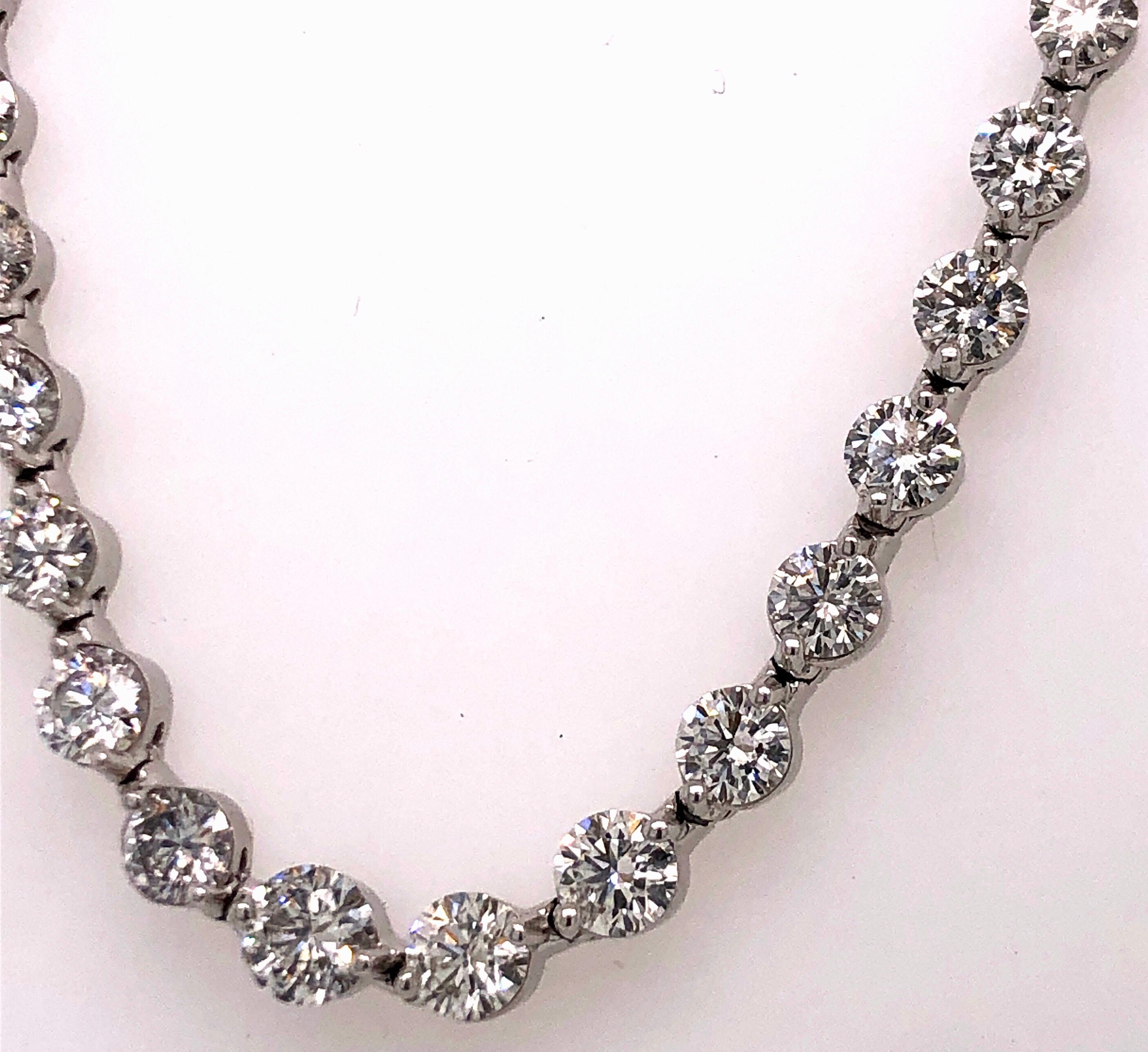 Women's Emilio Jewelry Signature 10.35 Carat Graduating Diamond Riviera Necklace
