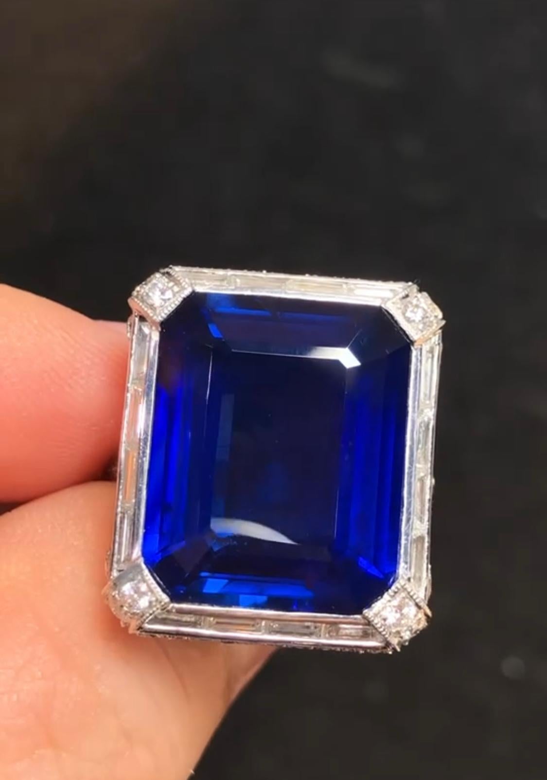 From Emilio Jewelry, a well known and respected wholesaler/dealer located on New York’s iconic Fifth Avenue, 
The only one of its kind! Burma Sapphires and Rubies are amongst the rarest in the world. What truly makes this stone really rare is that
