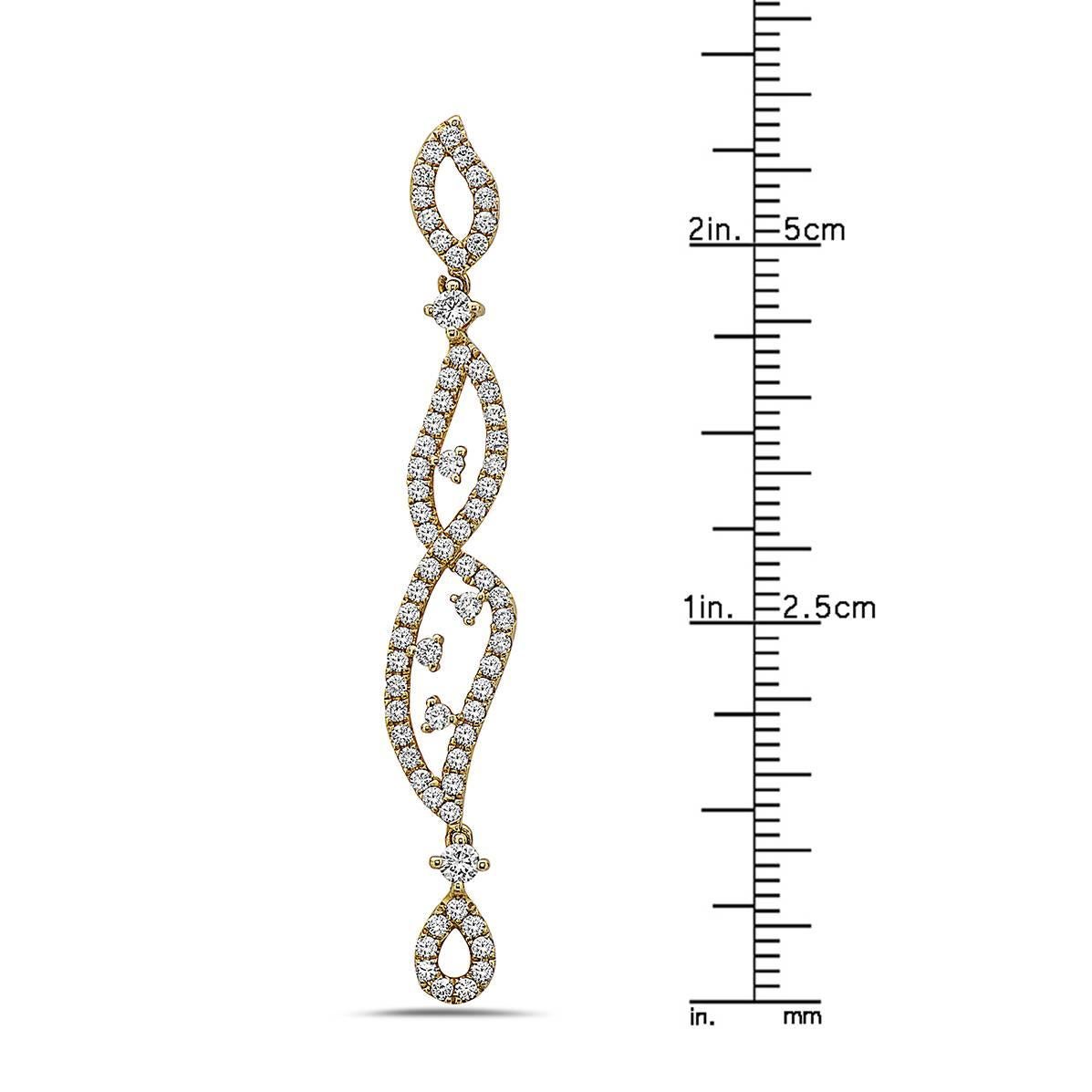 Modern Emilio Jewelry Swirl Diamond Earring