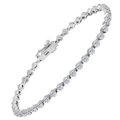 Emilio Jewelry Trademark Floating Diamond Bracelet .10 Carat Each Stone