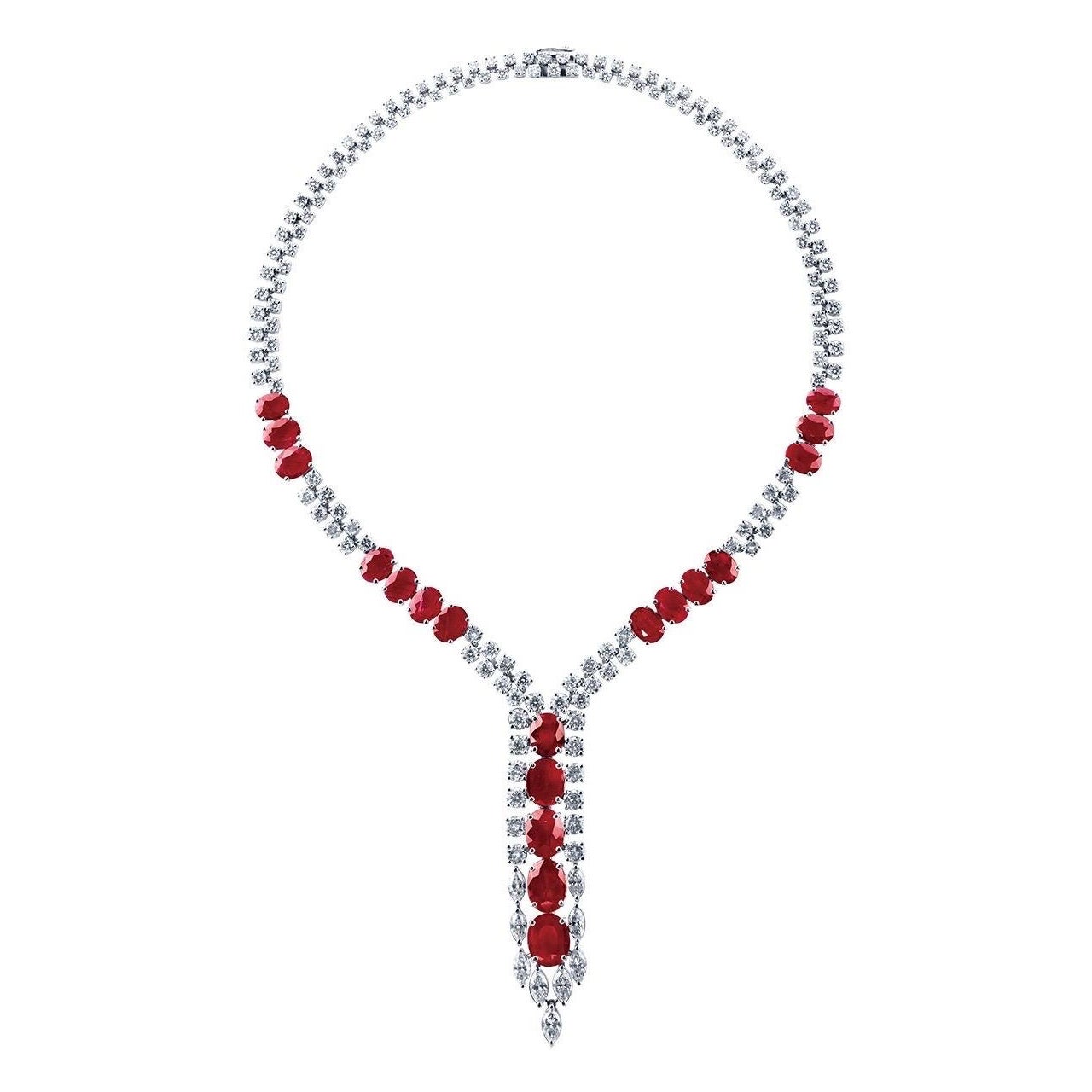 Emilio Jewelry Unbehandelte 55,00 Karat Rubin-Halskette