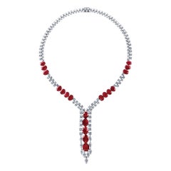 Emilio Jewelry Untreated 55.00 Carat Ruby Necklace