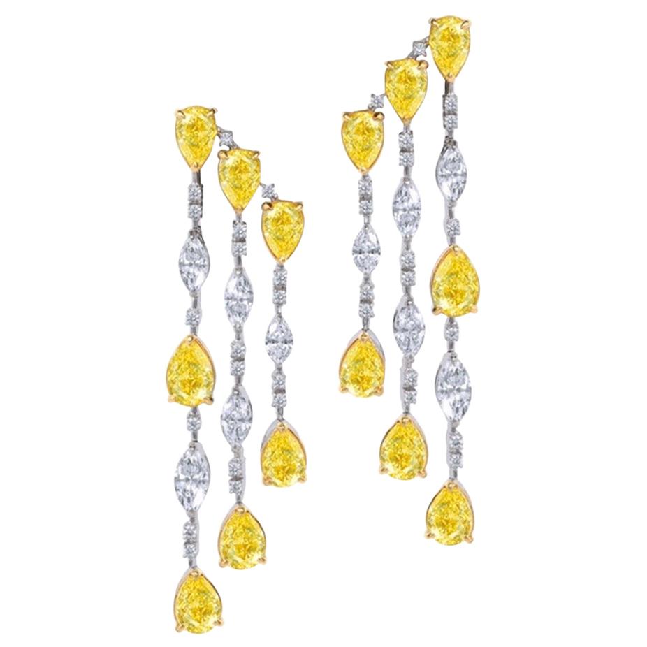 Emilio Jewelry Yellow Diamond Earring