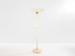 Emilio Lancia lampada da terra in legno verniciato a specchio e ottone 1940