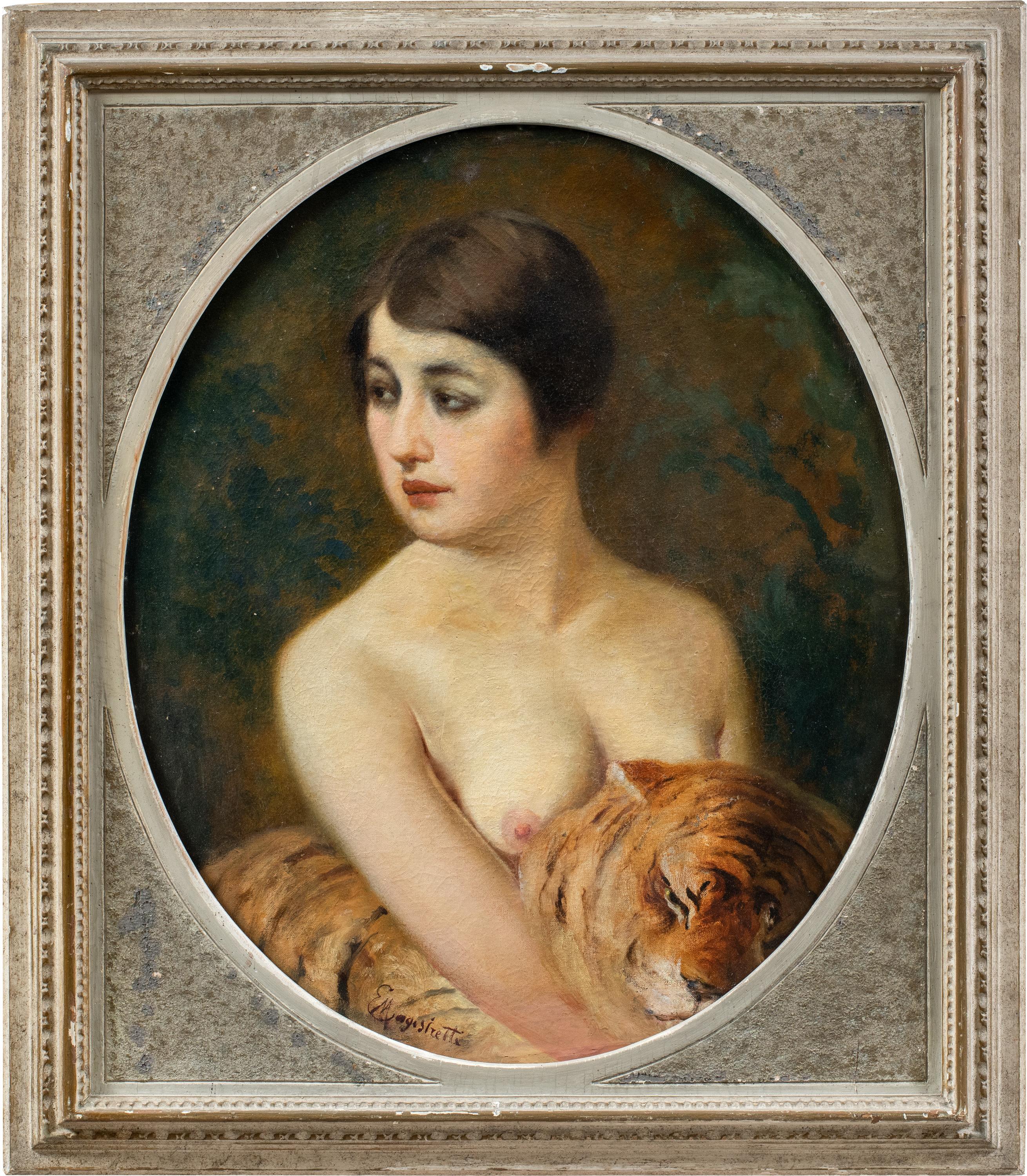 Emilio Magistretti (pittore italiano) - pittura di figura della fine dell'Ottocento - Tigre