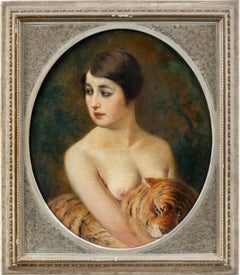 Emilio Magistretti (pittore italiano) - pittura di figura della fine dell'Ottocento - Tigre
