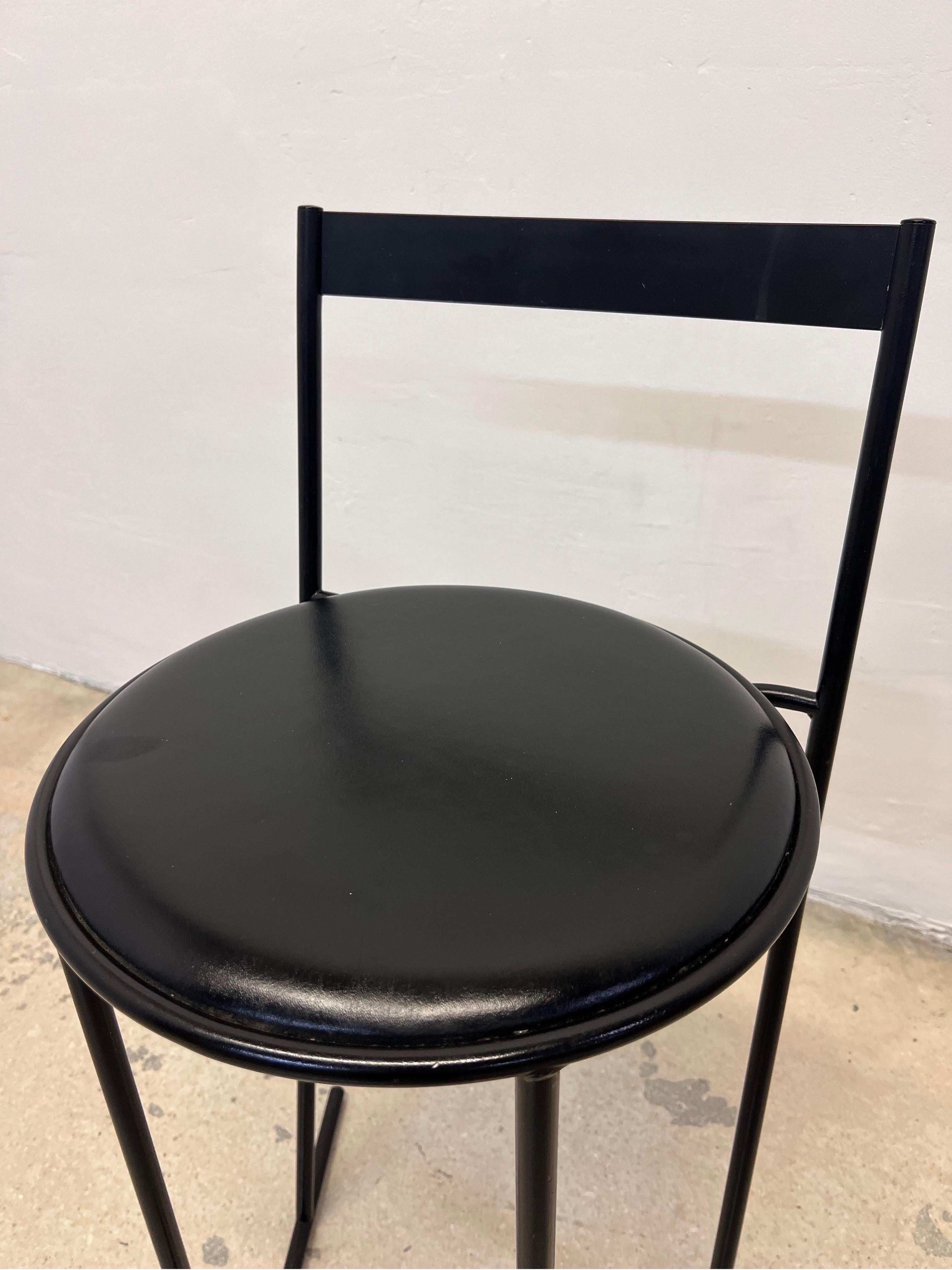 Steel Emilio Nanni Musmé Counter Stool for Fly Line, 1984 For Sale