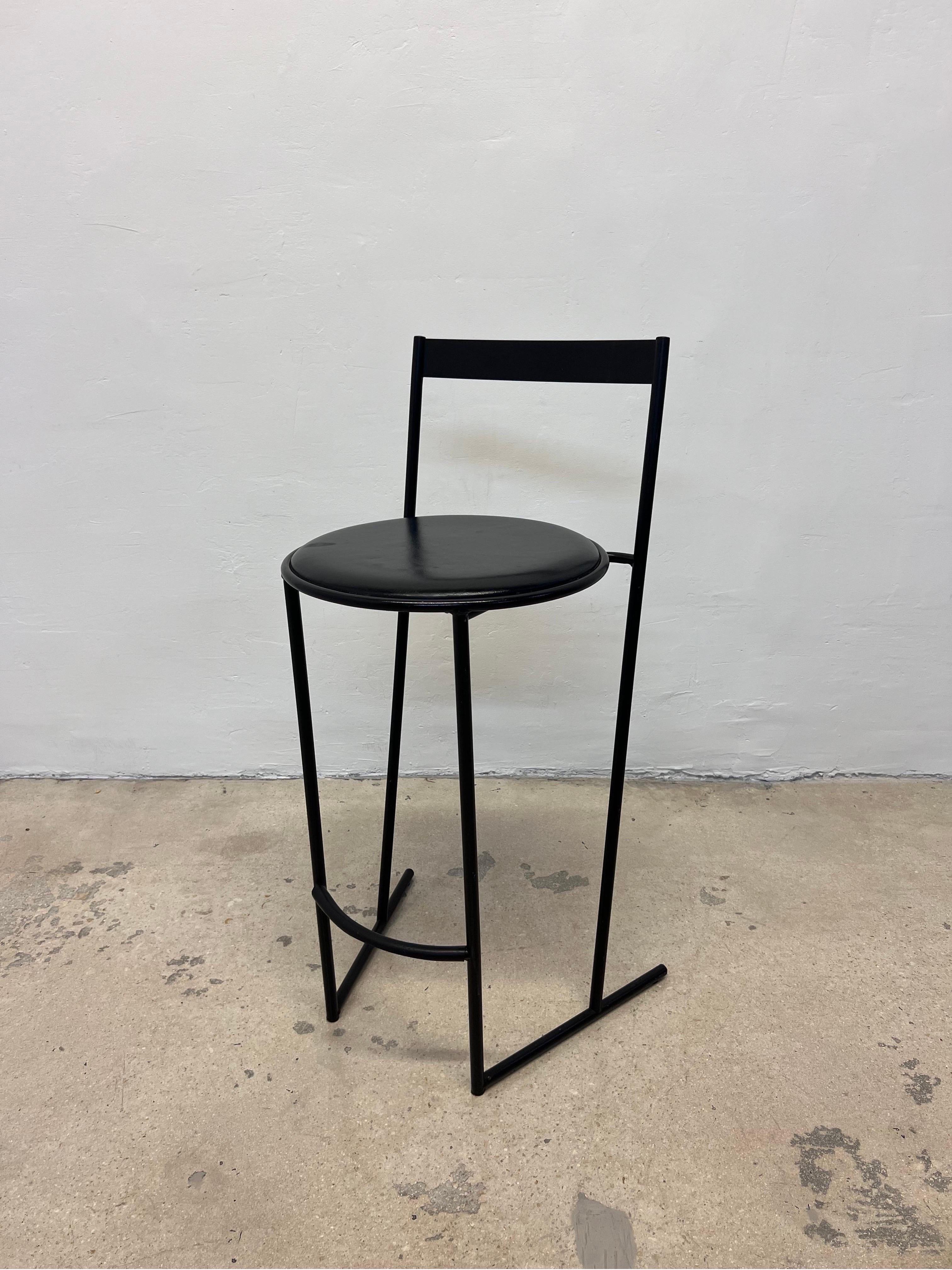 Post-Modern Emilio Nanni Musmé Counter Stool for Fly Line, 1984 For Sale