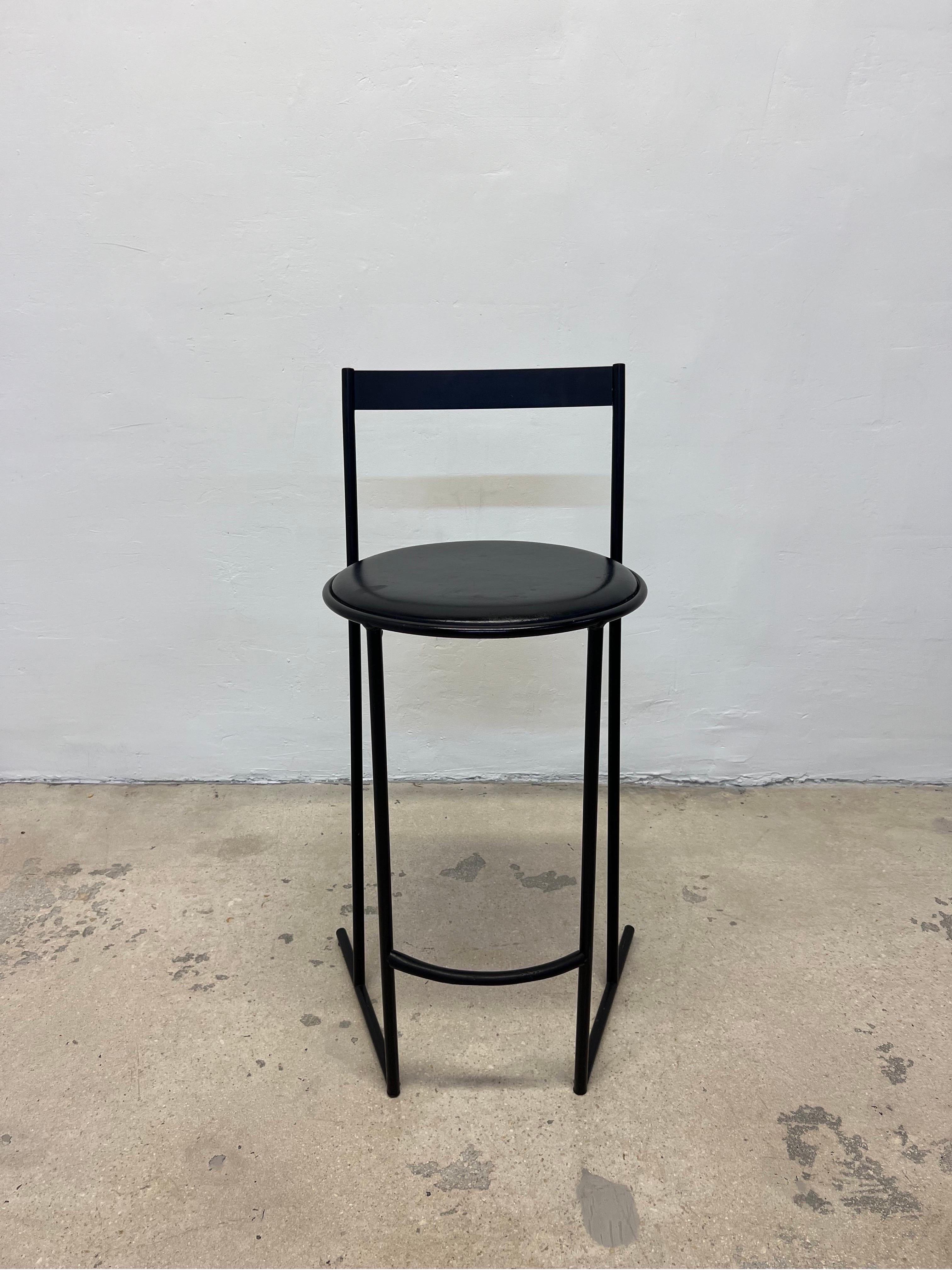 Italian Emilio Nanni Musmé Counter Stool for Fly Line, 1984 For Sale