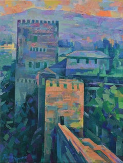 Used Comares Tower, Painting, Oil on Canvas