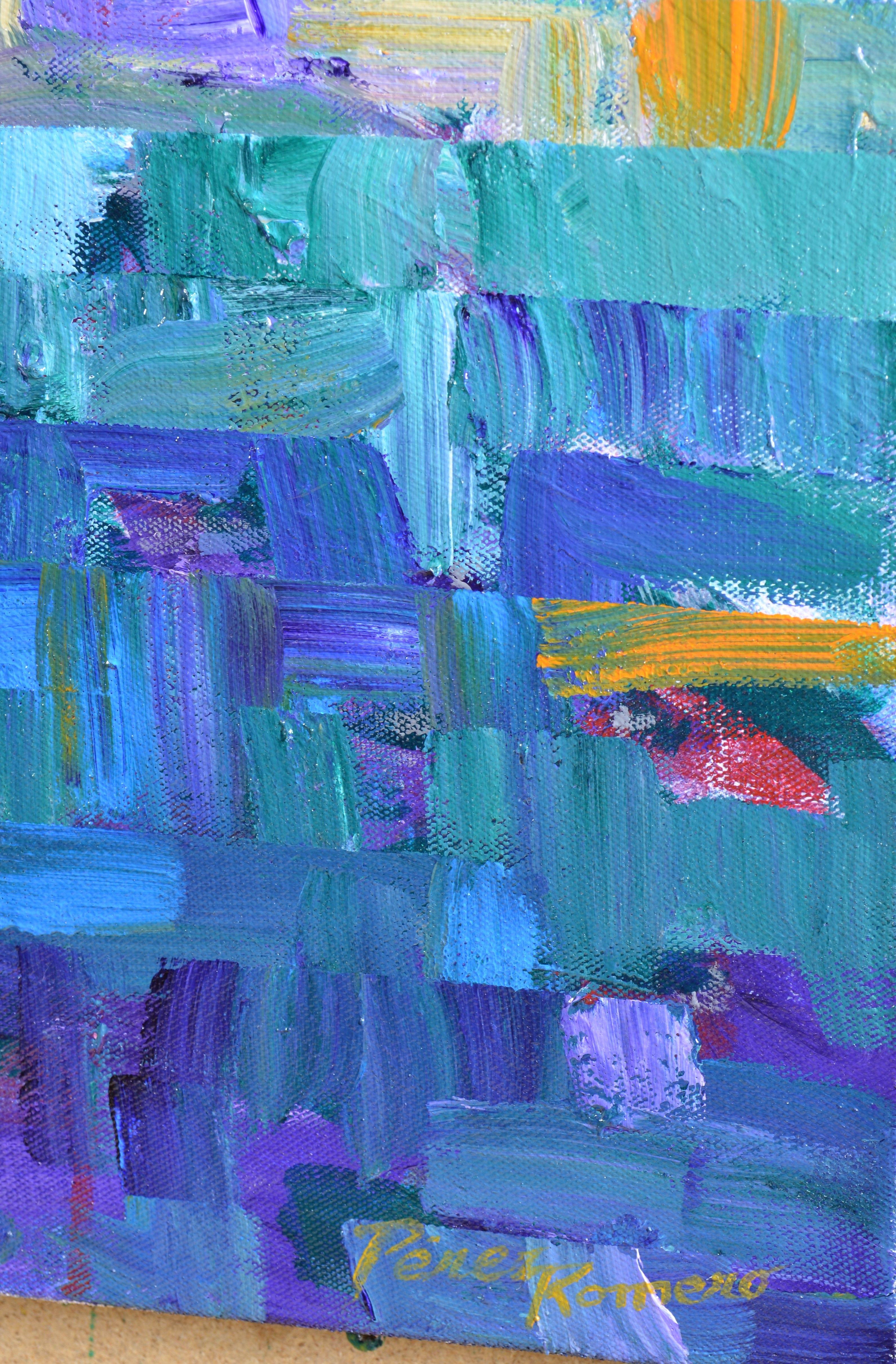 Eternidad, Pintura, Acrílico sobre lienzo - Painting Abstracto de Emilio Perez Romero