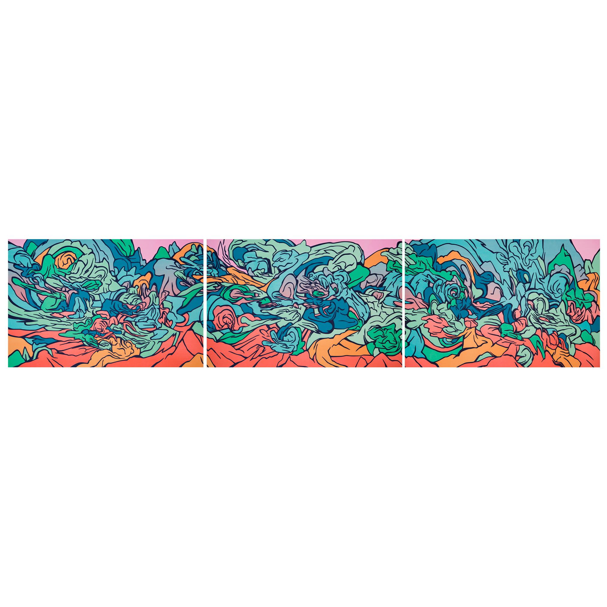 Emilio Perez Triptych of Three Lithographs, 2017