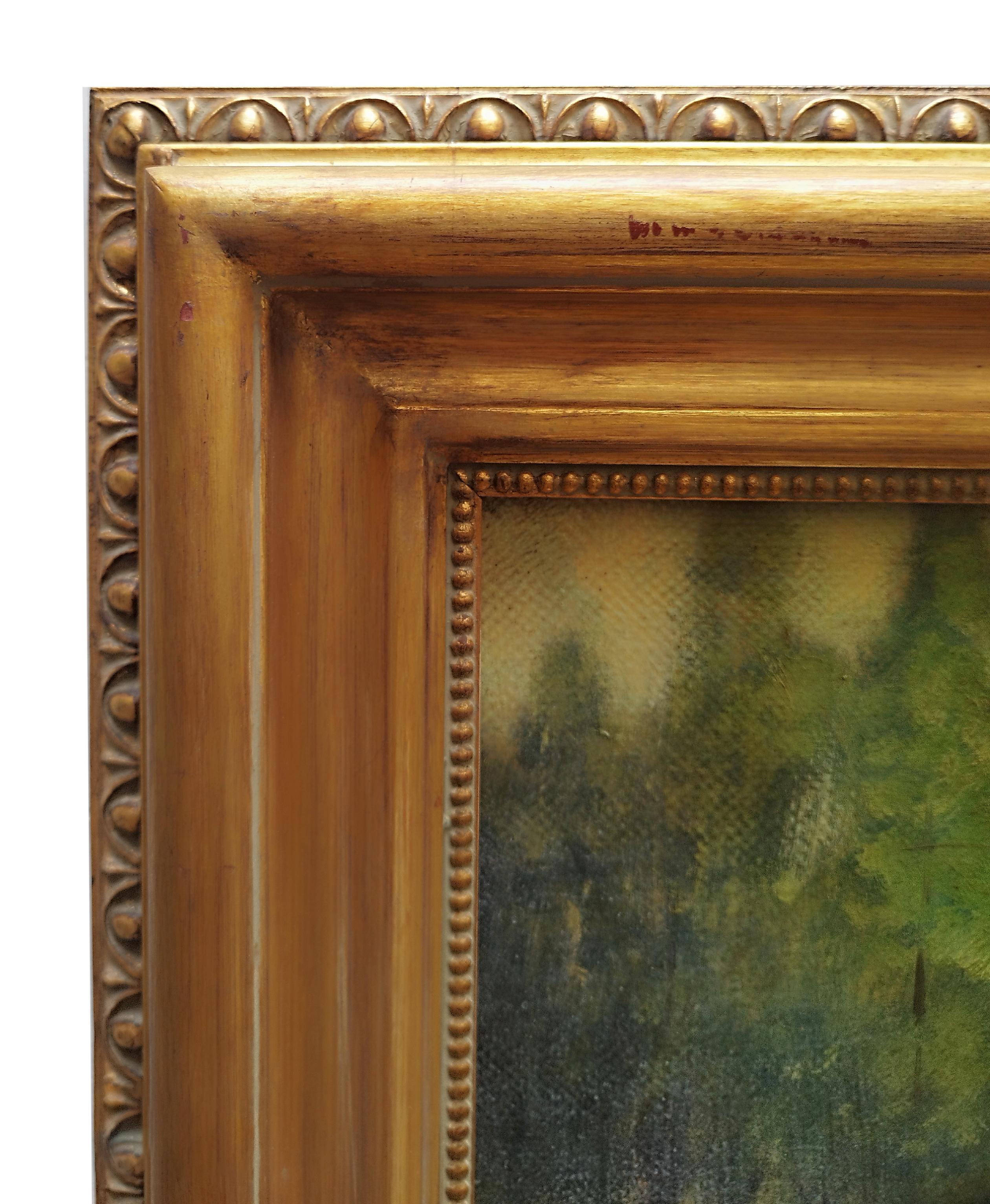 Emilio Pergola - Peinture à l'huile sur toile italienne - COUNTRY LANDSCAPE en vente 5