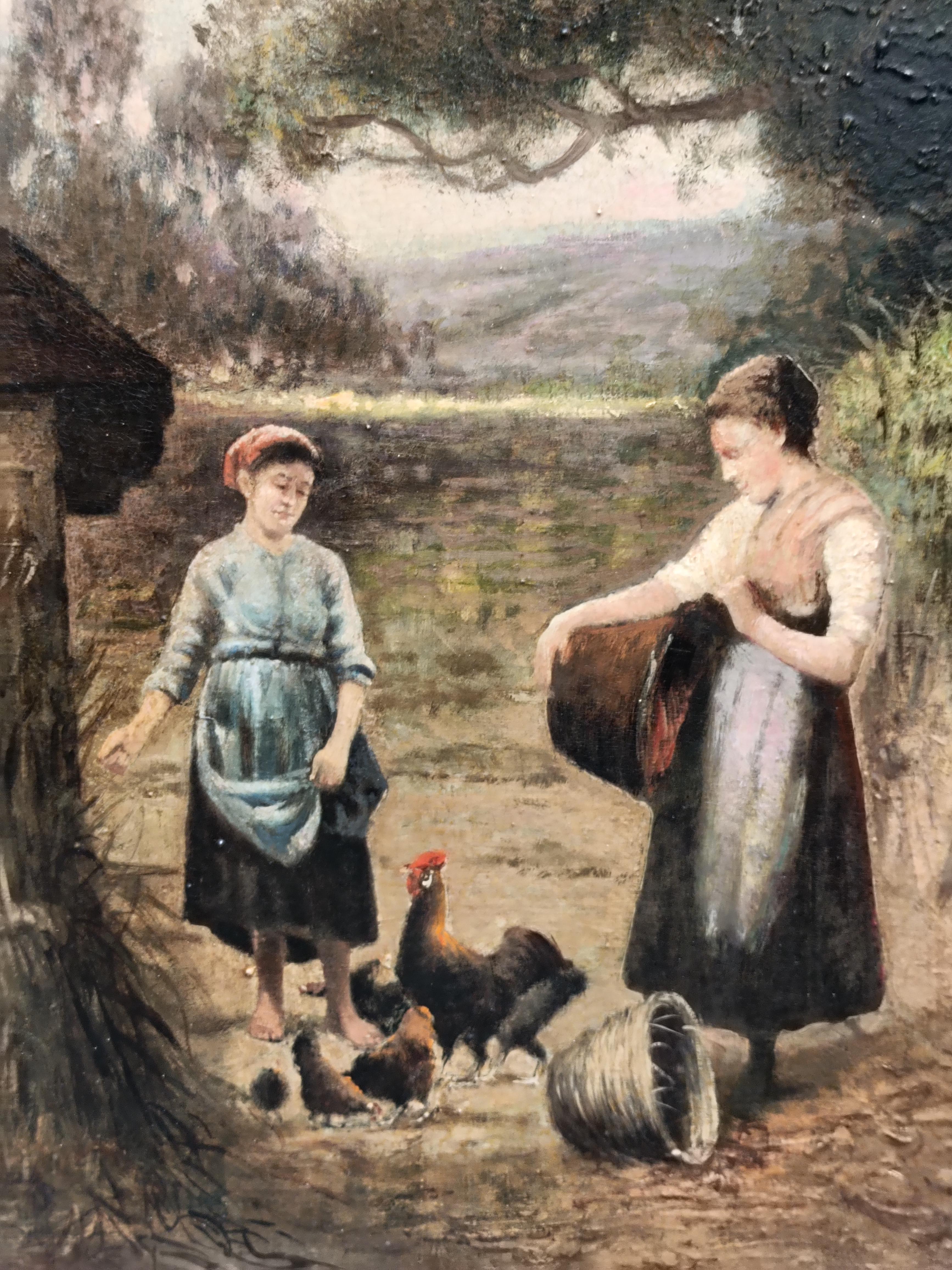 COUNTRY LANDSCAPE – Italienische Schule – Gemälde in Öl auf Leinwand im Angebot 8