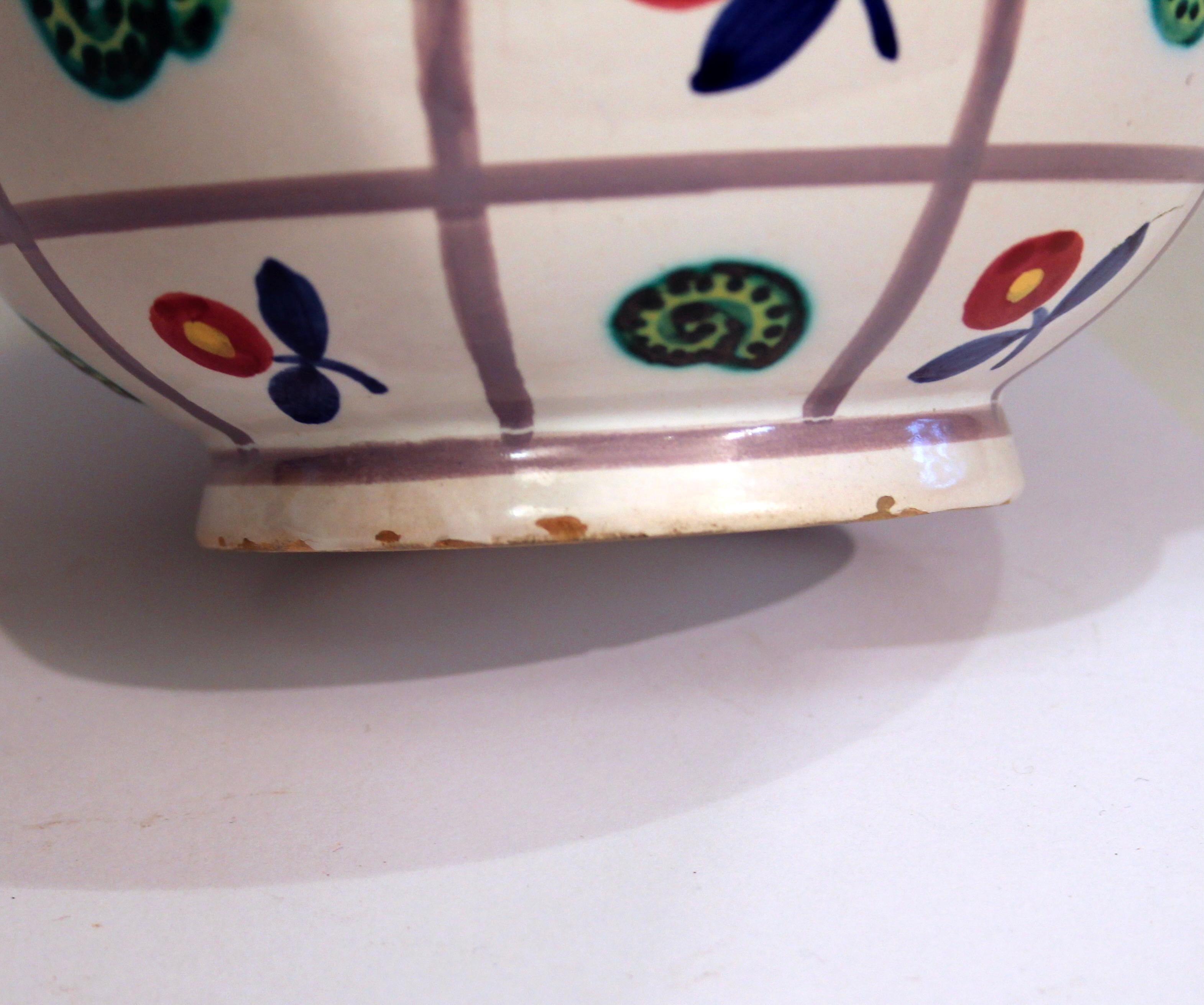 Emilio Polci Vintage Vase Italienische Keramik Blume Schnecke Gitter Figur Raymor im Angebot 1