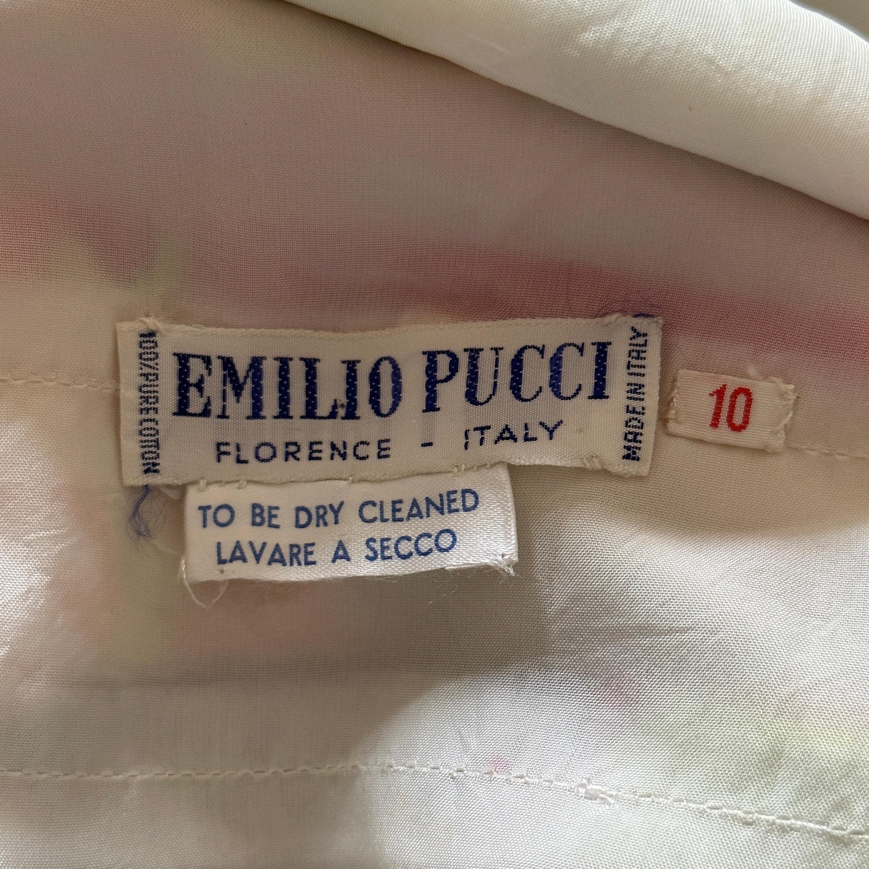 Emilio Pucci 1968 Pattern Velvet Maxi Dress For Sale 1