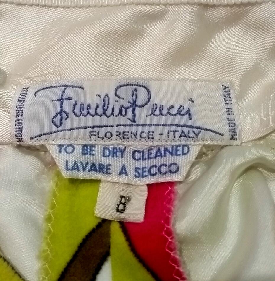 Emilio Pucci - Jupe en velours A-Line des années 1970 avec imprimé tropical Pour femmes en vente
