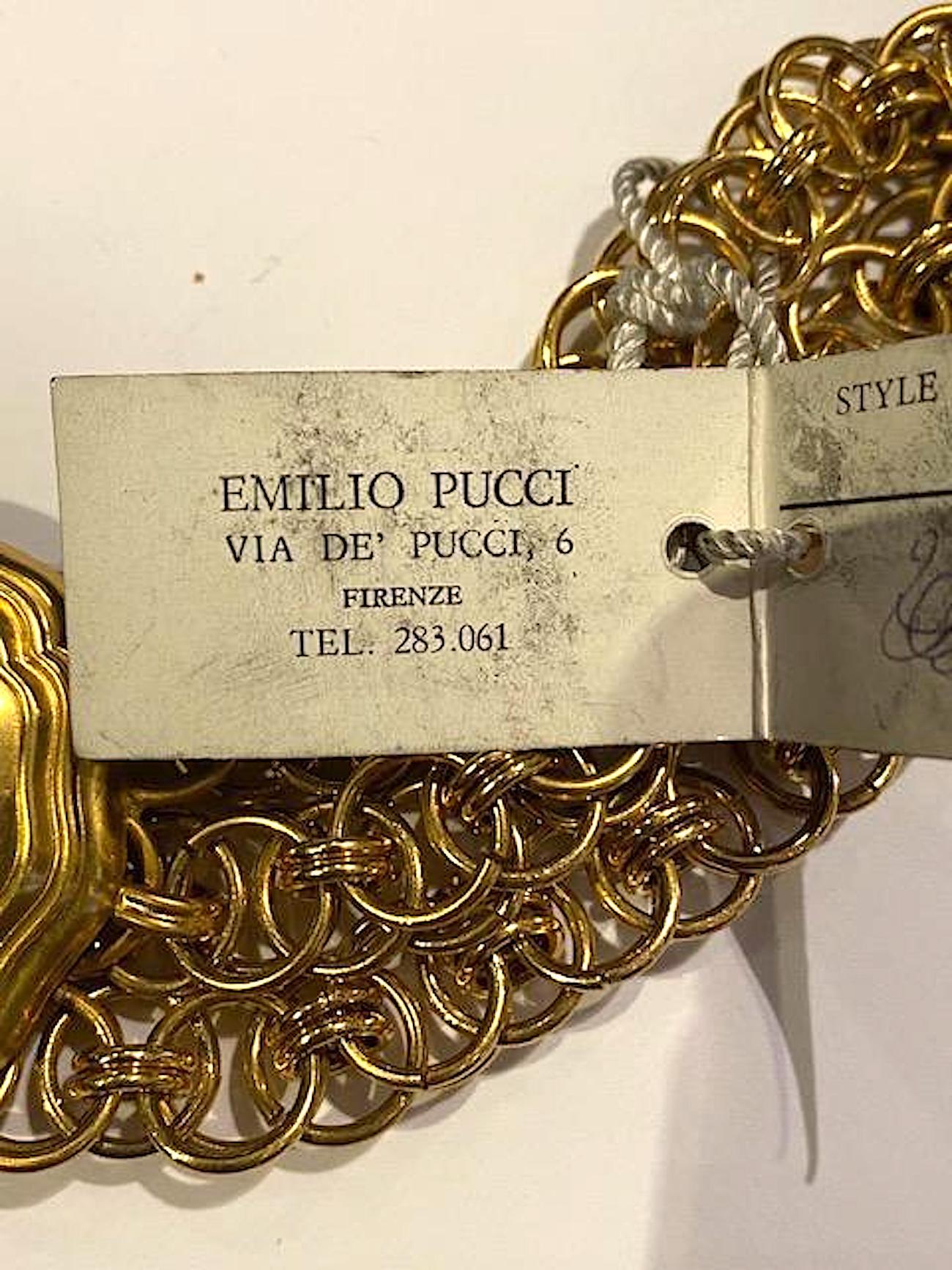 Emilio Pucci 1980s Medallion and Chain Belt 1