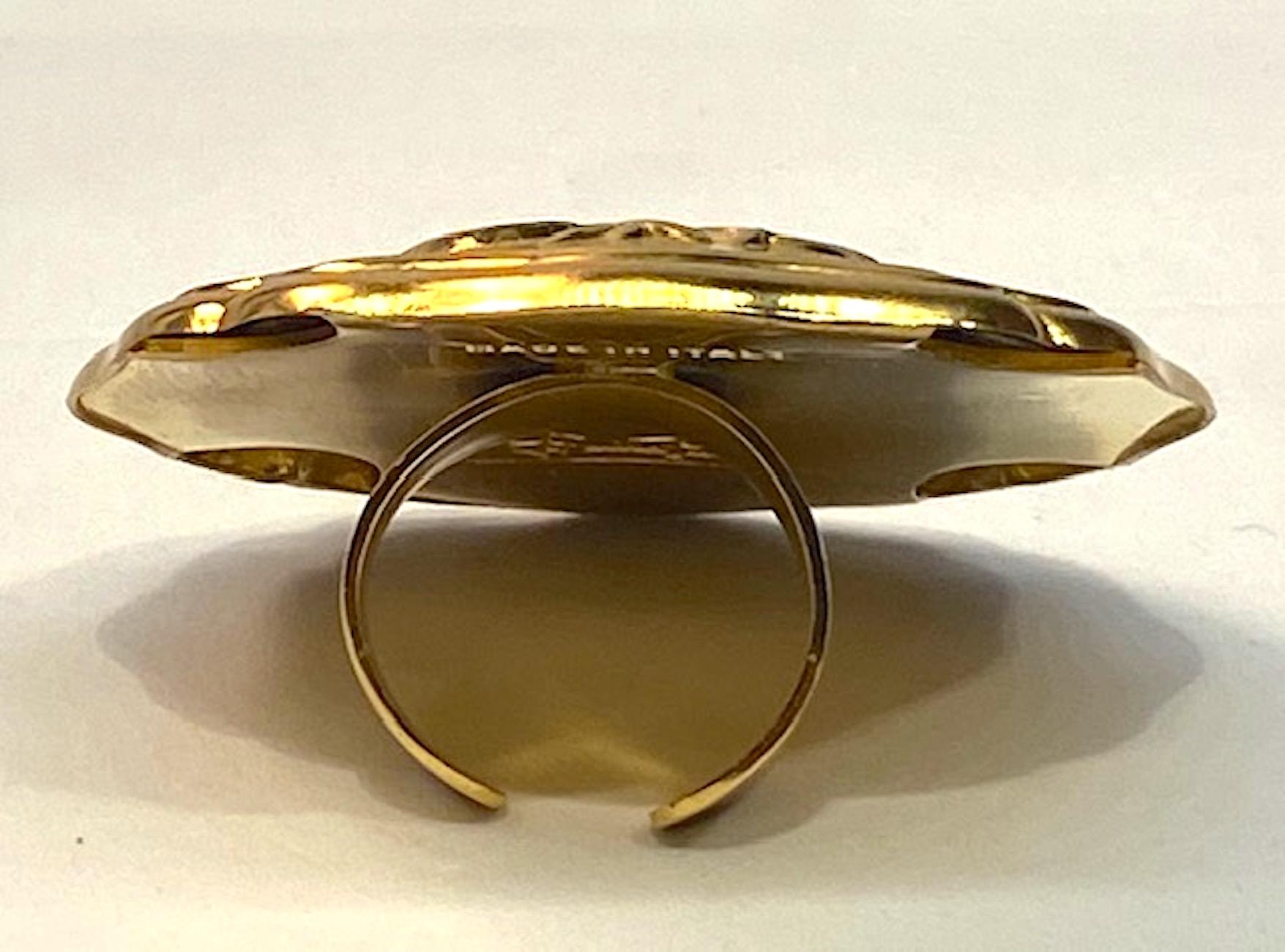 Emilio Pucci 1980s Medallion Ring  In Good Condition In New York, NY