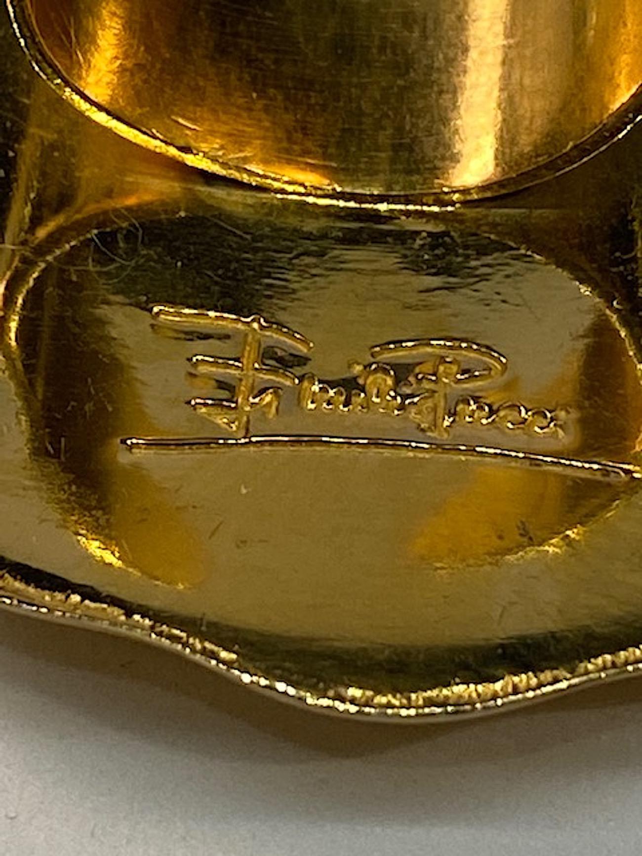 Emilio Pucci 1980s Medallion Ring  2