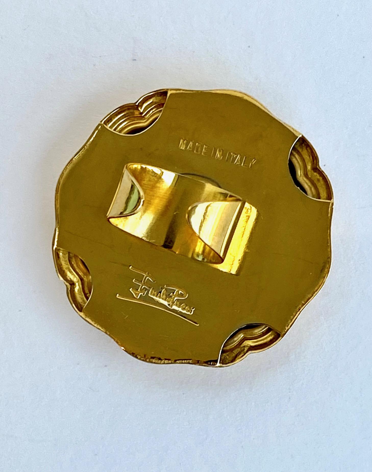 Emilio Pucci 1980s Medallion Ring For Sale 1