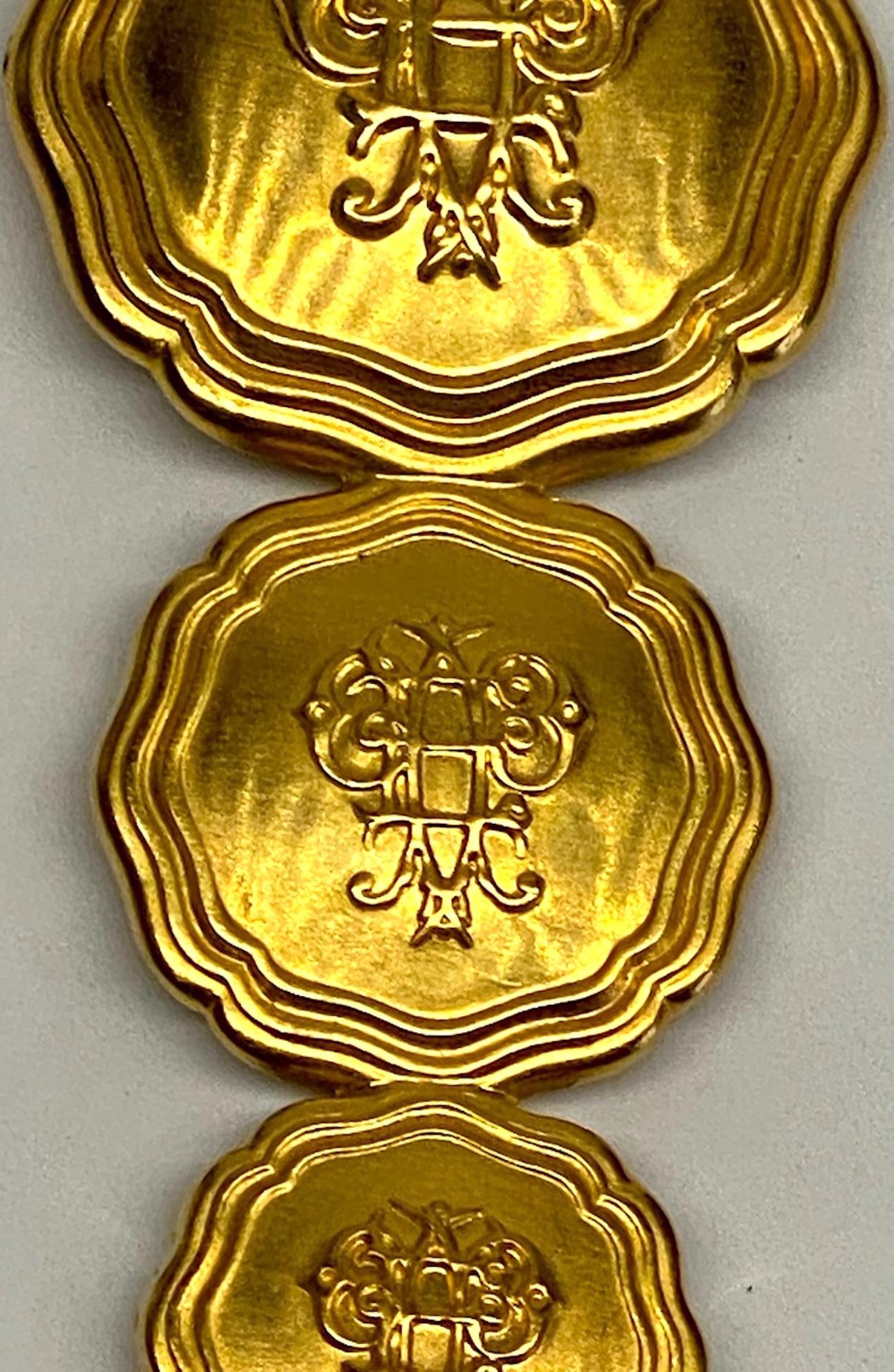 Emilio Pucci 1980s Monogram Medallion Blazer Coat Stick Pin In Good Condition In New York, NY