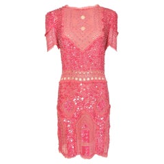 Emilio Pucci 2012 Pink Embellished Deco Cocktail Dress, NWT Emilio Pucci 2012 Pink Embellished Deco Cocktail Dress, NWT