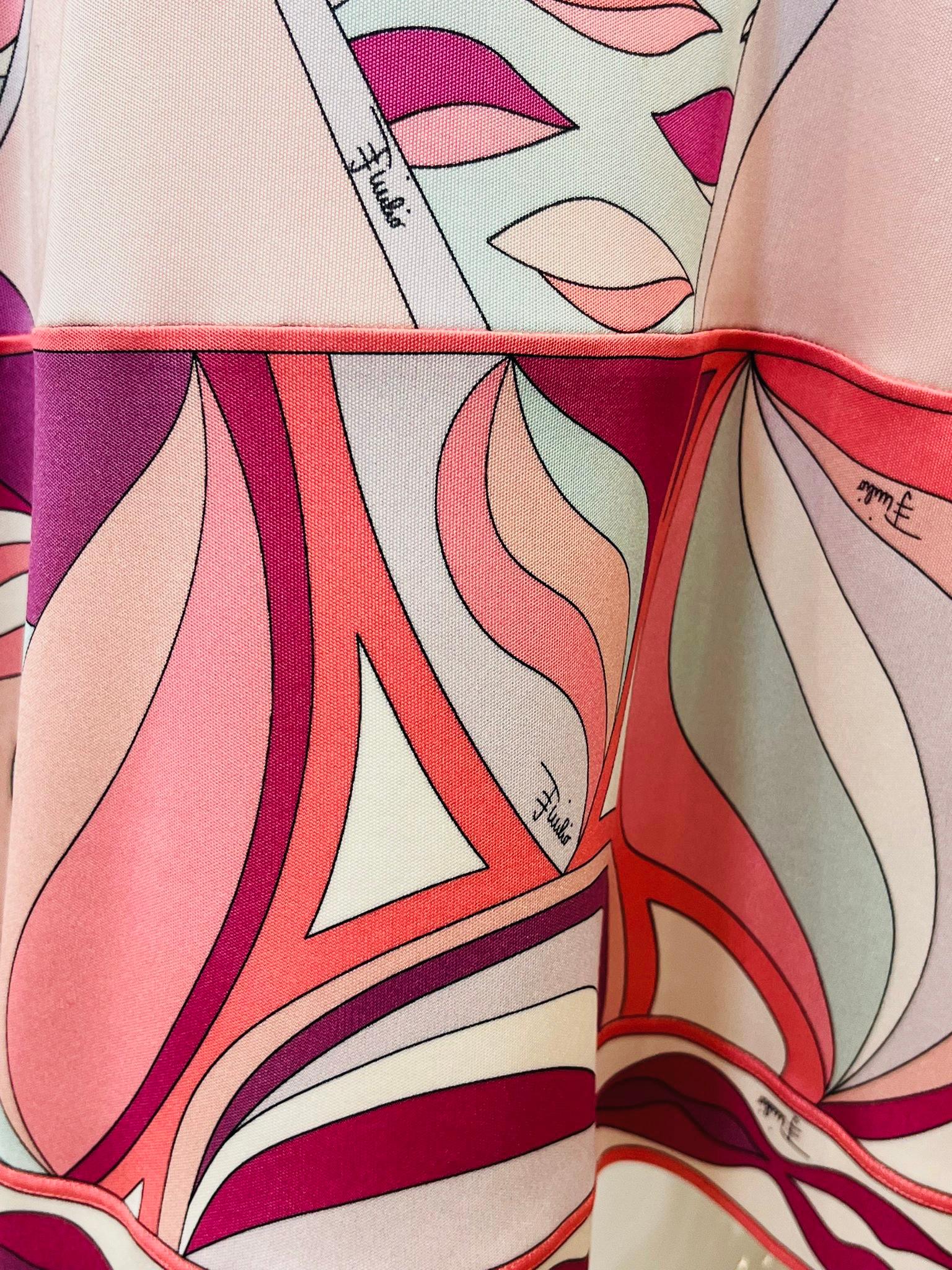 Women's Emilio Pucci Abstract Print Silk Dress For Sale
