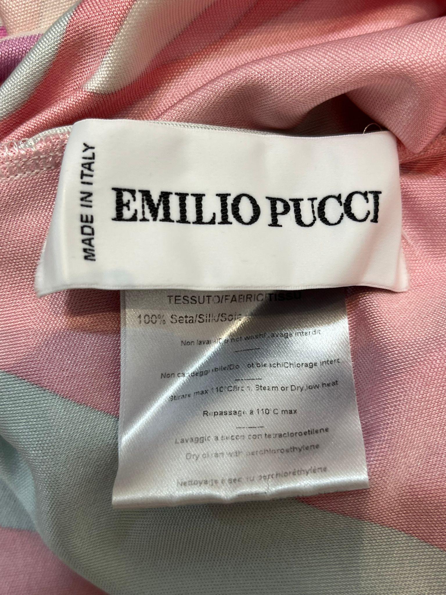 Emilio Pucci Abstract Print Silk Dress For Sale 2
