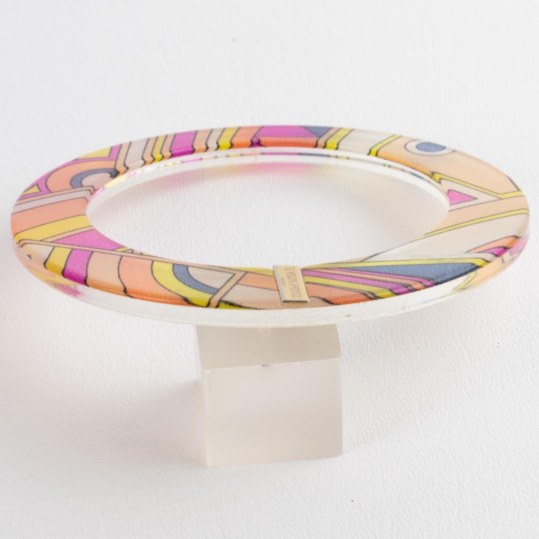Emilio Pucci Acrylic Lucite Bangle Bracelet with Multicolor  display picture 1