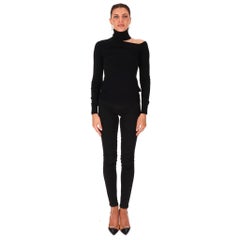 Emilio Pucci Asymmetric One-Shoulder Cut-Out Turtleneck Top