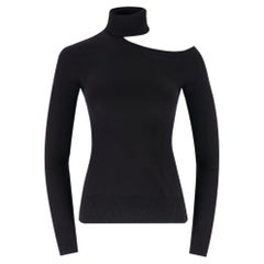 Emilio Pucci Asymmetric One-Shoulder Cut-Out Turtleneck Top